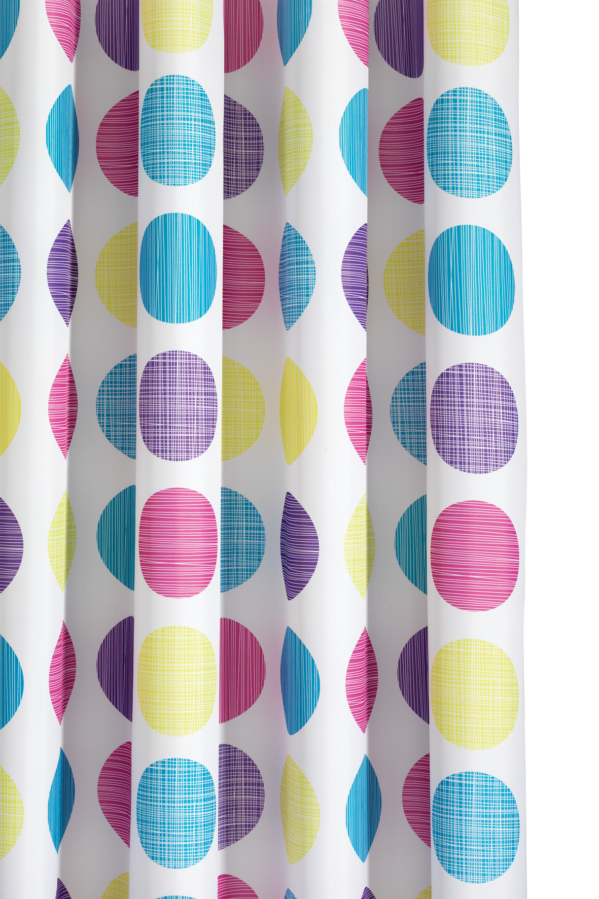 Croydex Textile Shower Curtain - Textured Dots