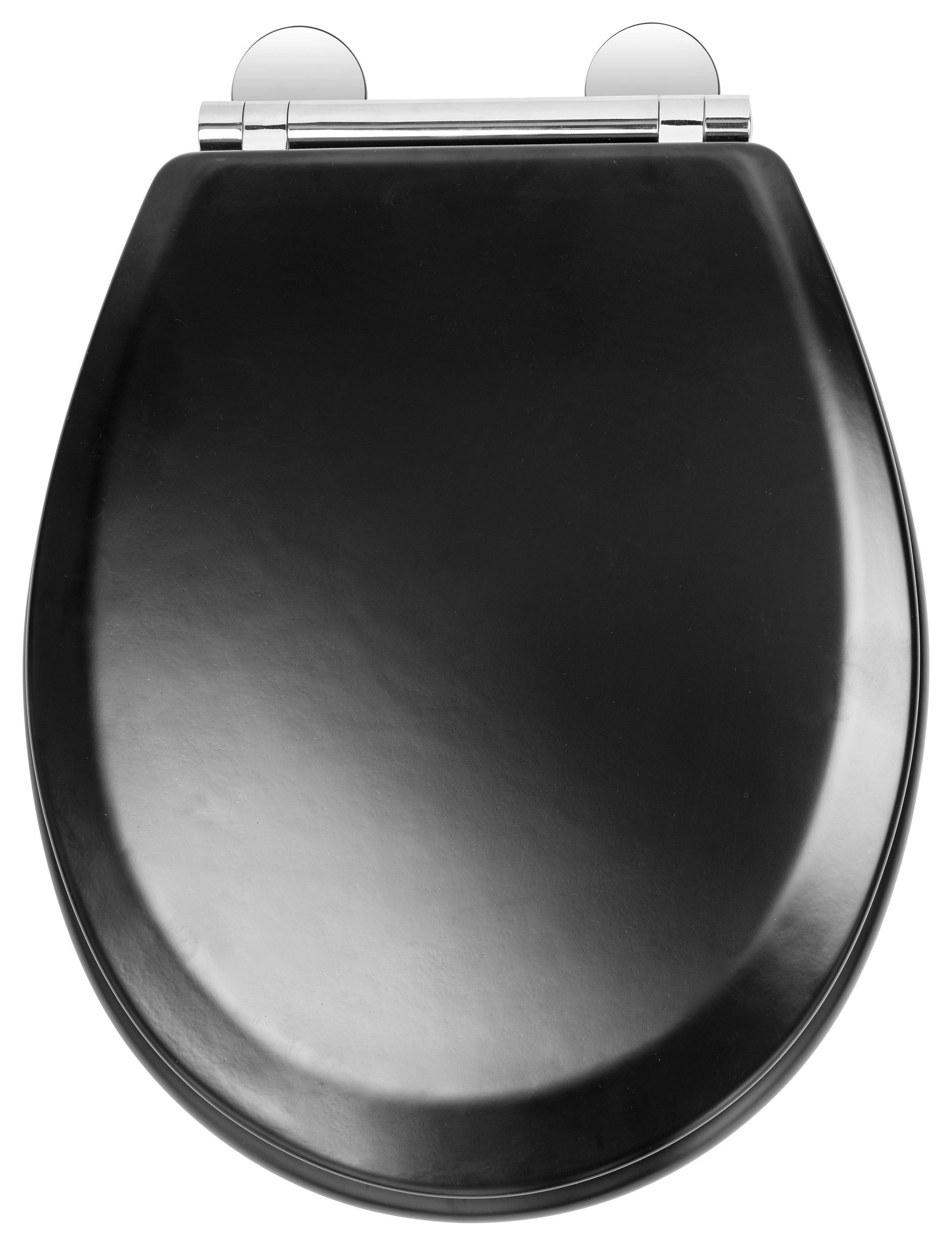 Image of Croydex Lene Flexi-Fix™ Wooden Soft Close Toilet Seat - Black