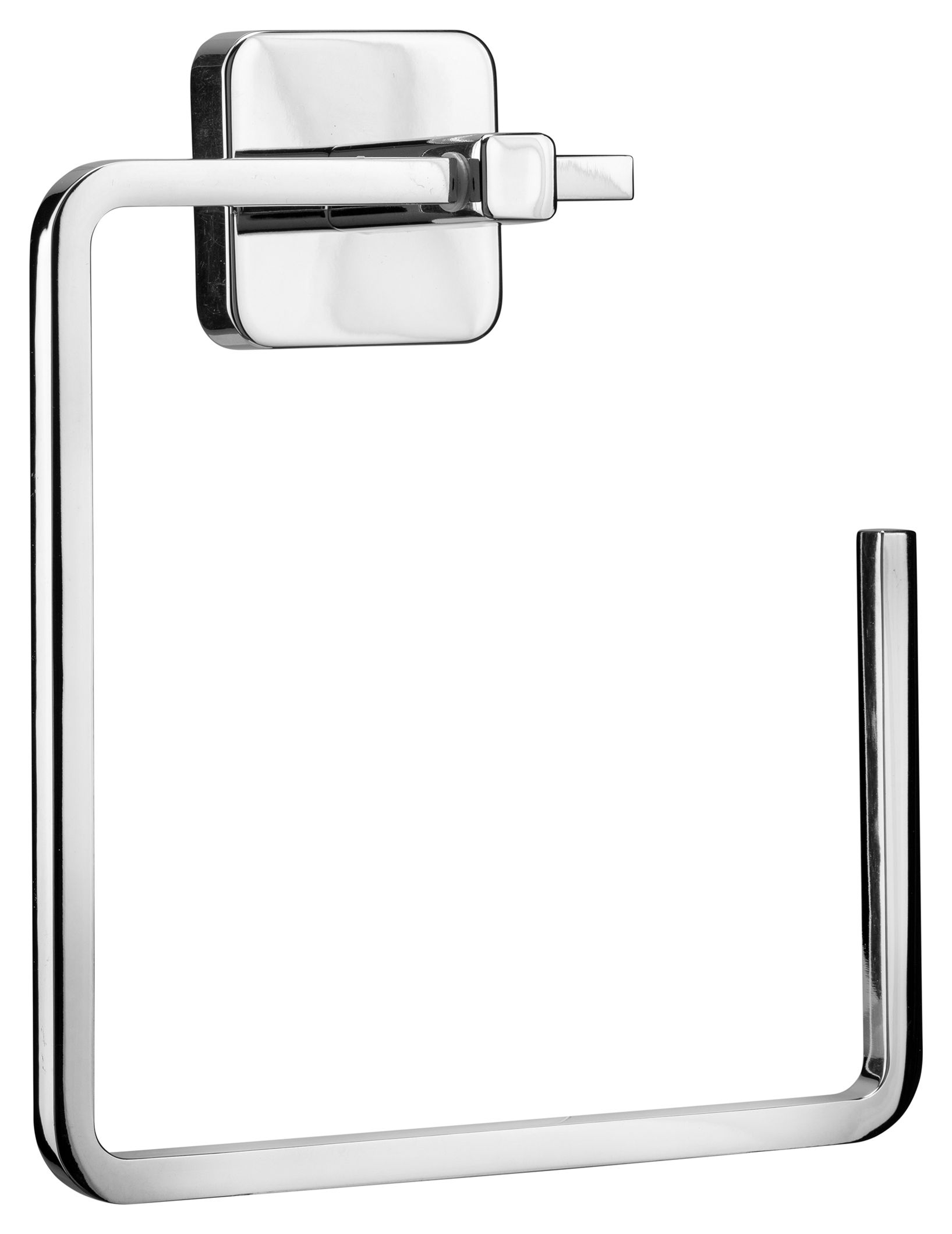 Image of Croydex Flexi-Fix™ Camberwell Bathroom Towel Ring - Chrome