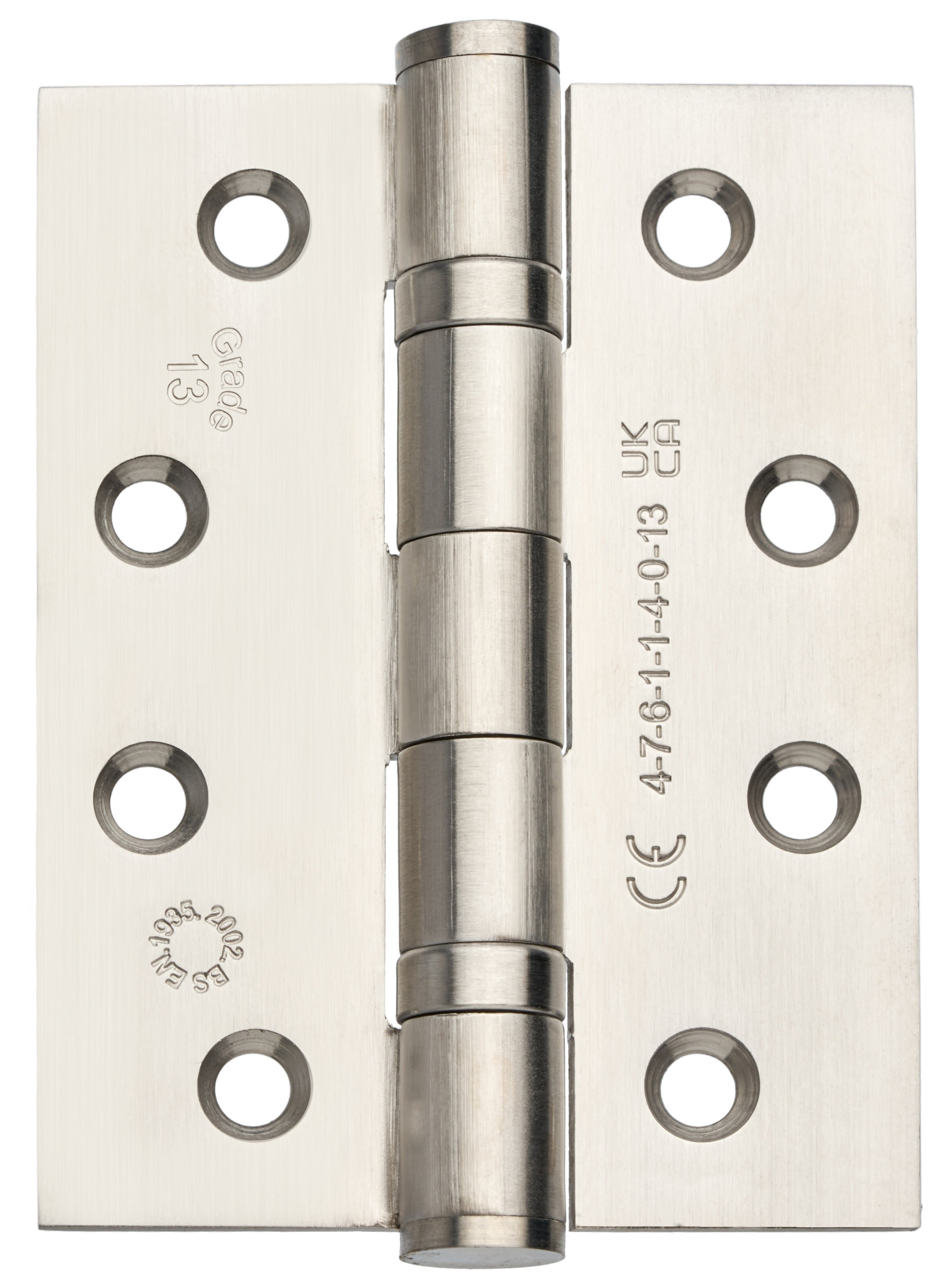 Image of Grade 13 Fire Rated Ball Bearing Hinge Satin Stainless Steel 102mm - Pack of 3