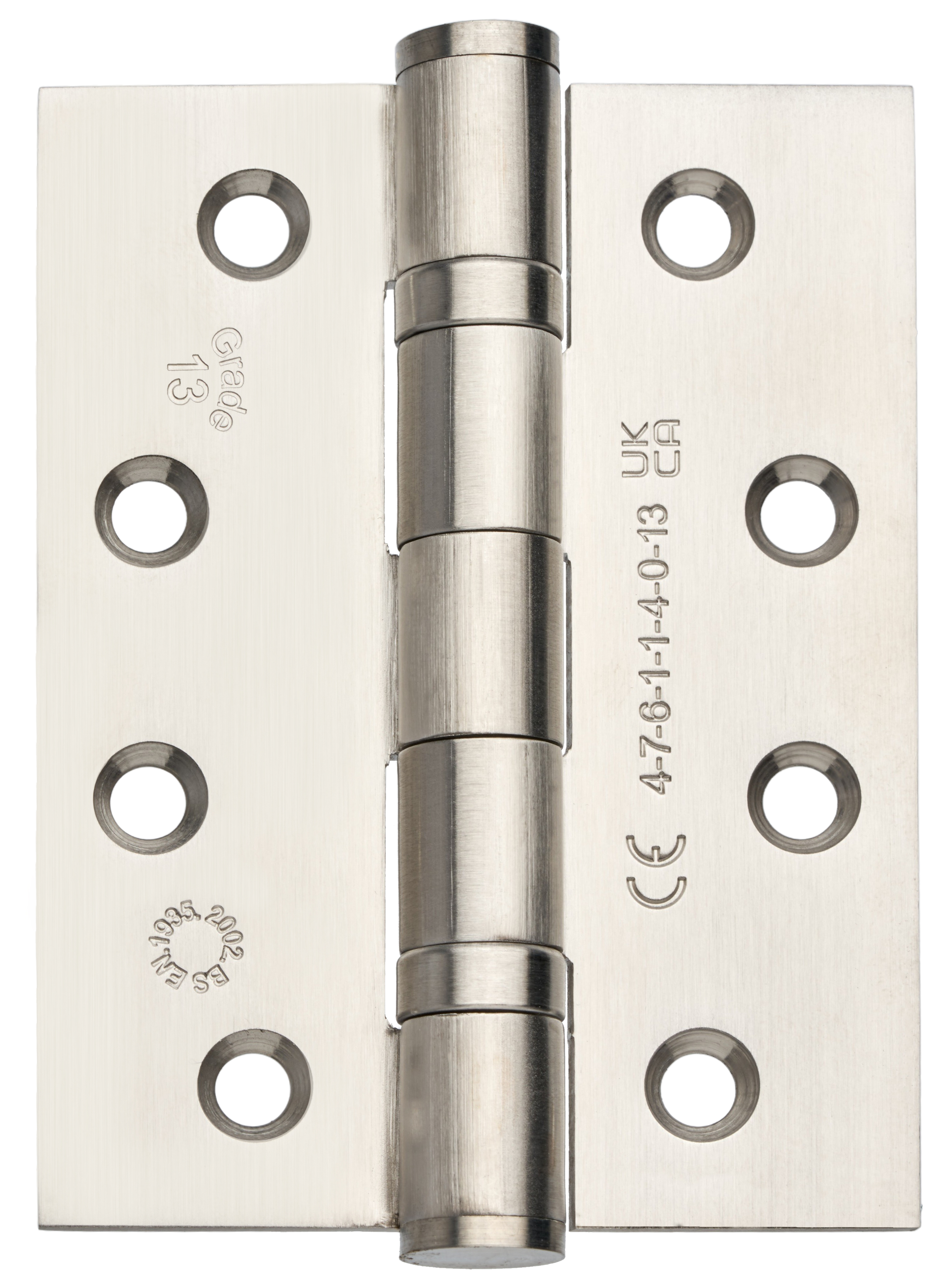 Grade 13 Fire Rated Ball Bearing Hinge Satin Stainless Steel 102mm - Pack of 3