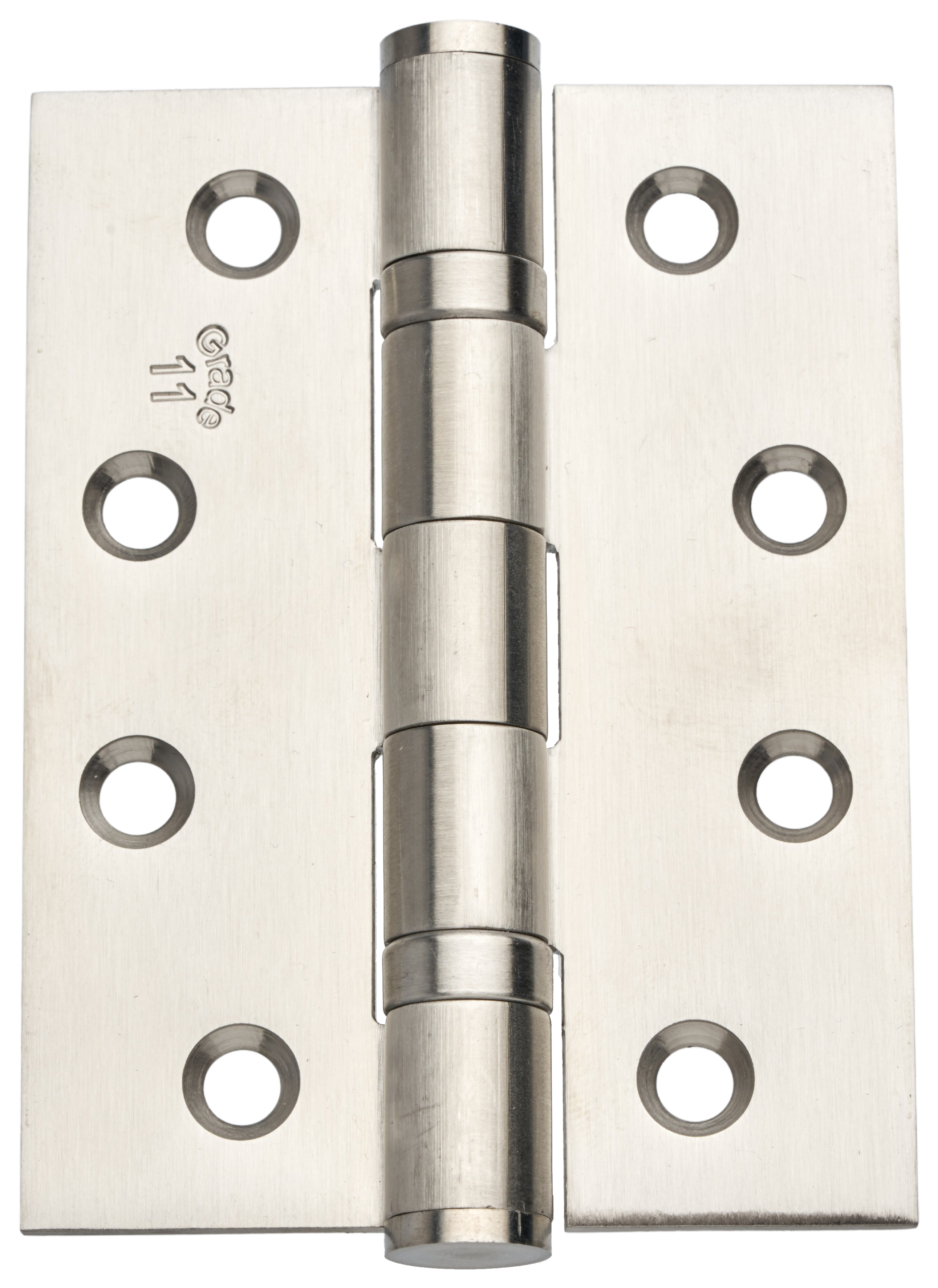Image of Grade 11 Fire Rated Ball Bearing Hinge Satin Stainless Steel 102mm - Pack of 3