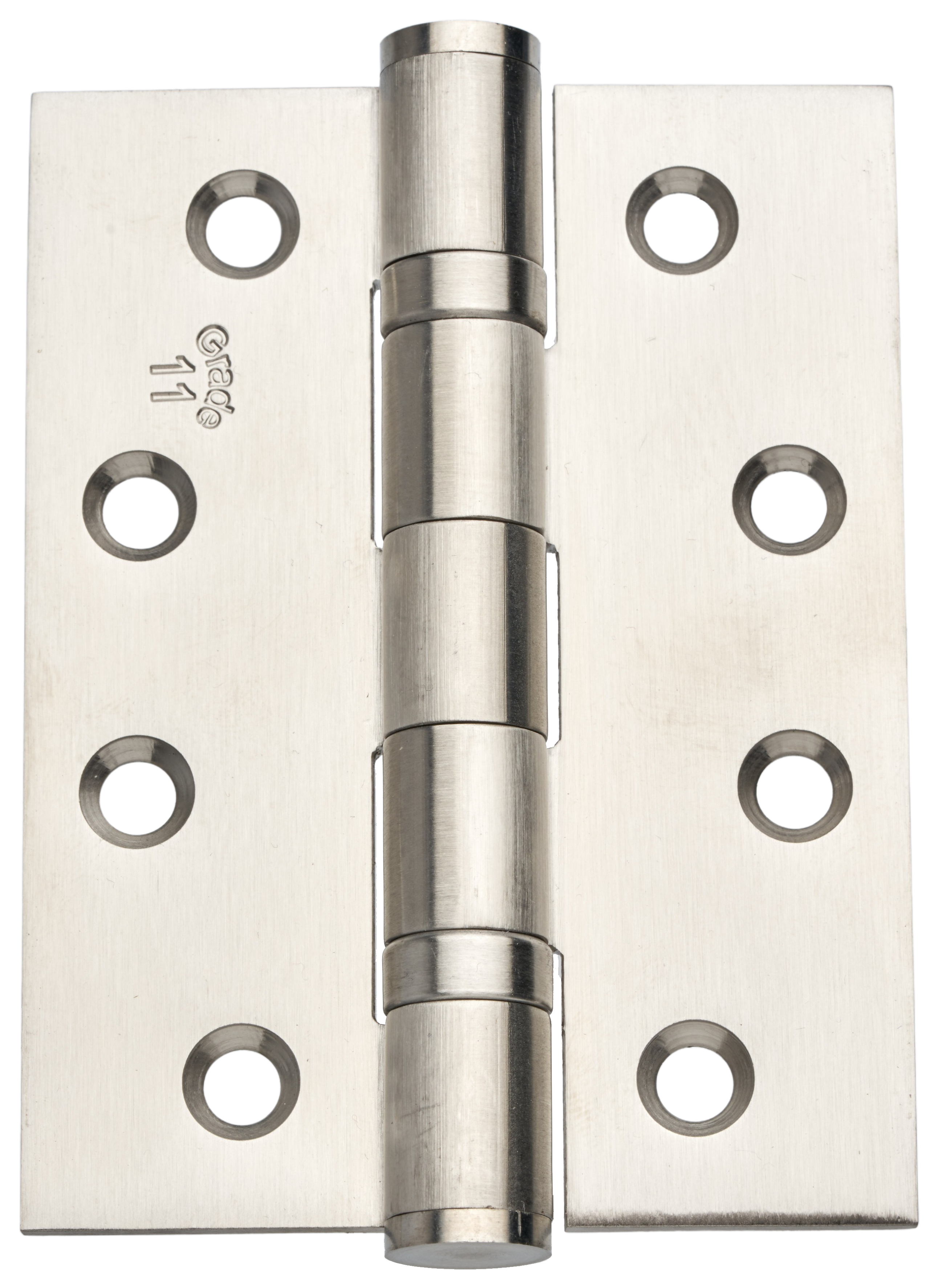 Grade 11 Fire Rated Ball Bearing Hinge Satin Stainless Steel 102mm - Pack of 3