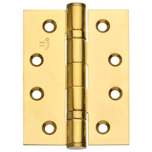Grade 11 Fire Rated Ball Bearing Hinge Polished Brass Stainless Steel 102mm - Pack of 3