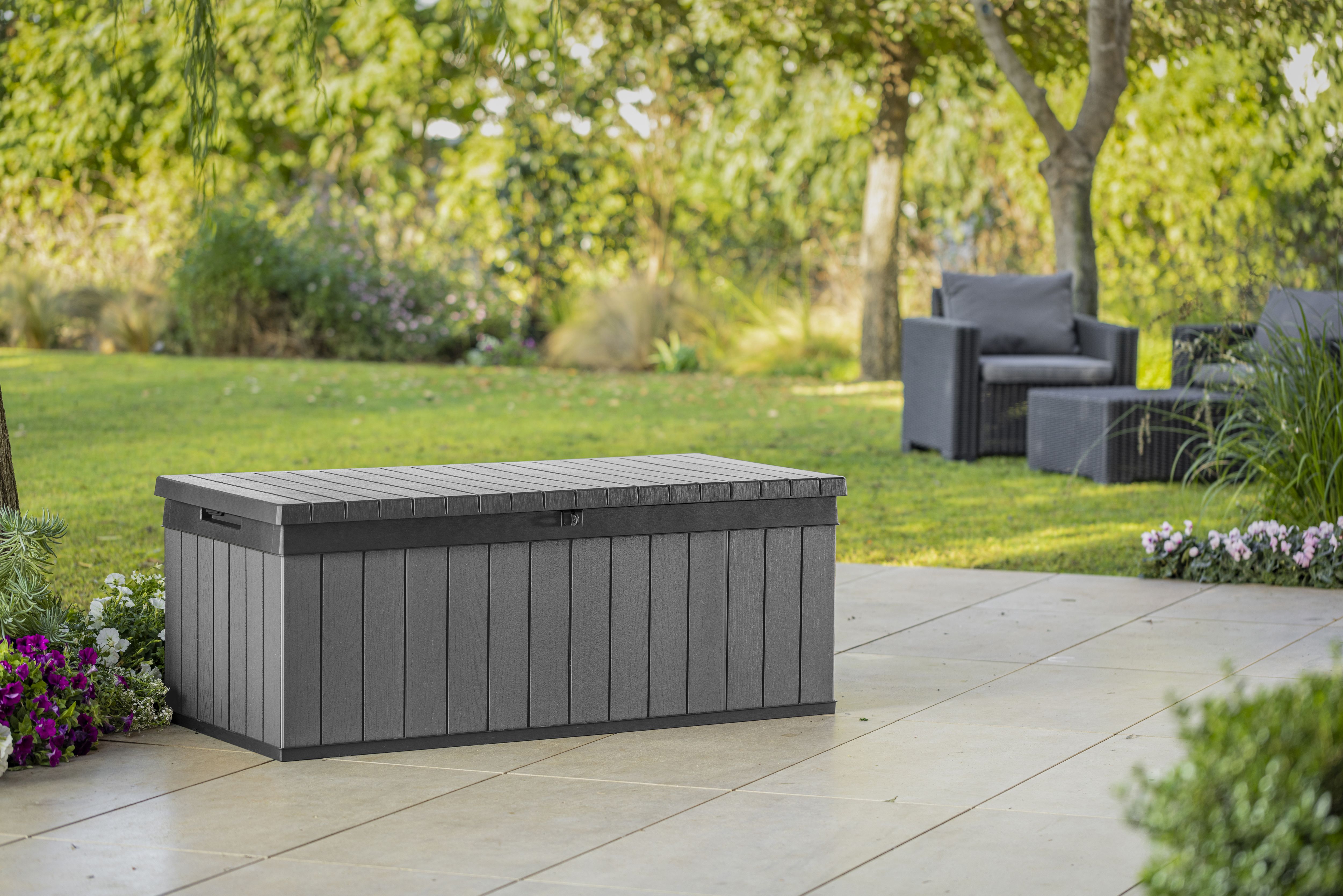 Keter Darwin Grey Outdoor Garden Storage Box - 380L