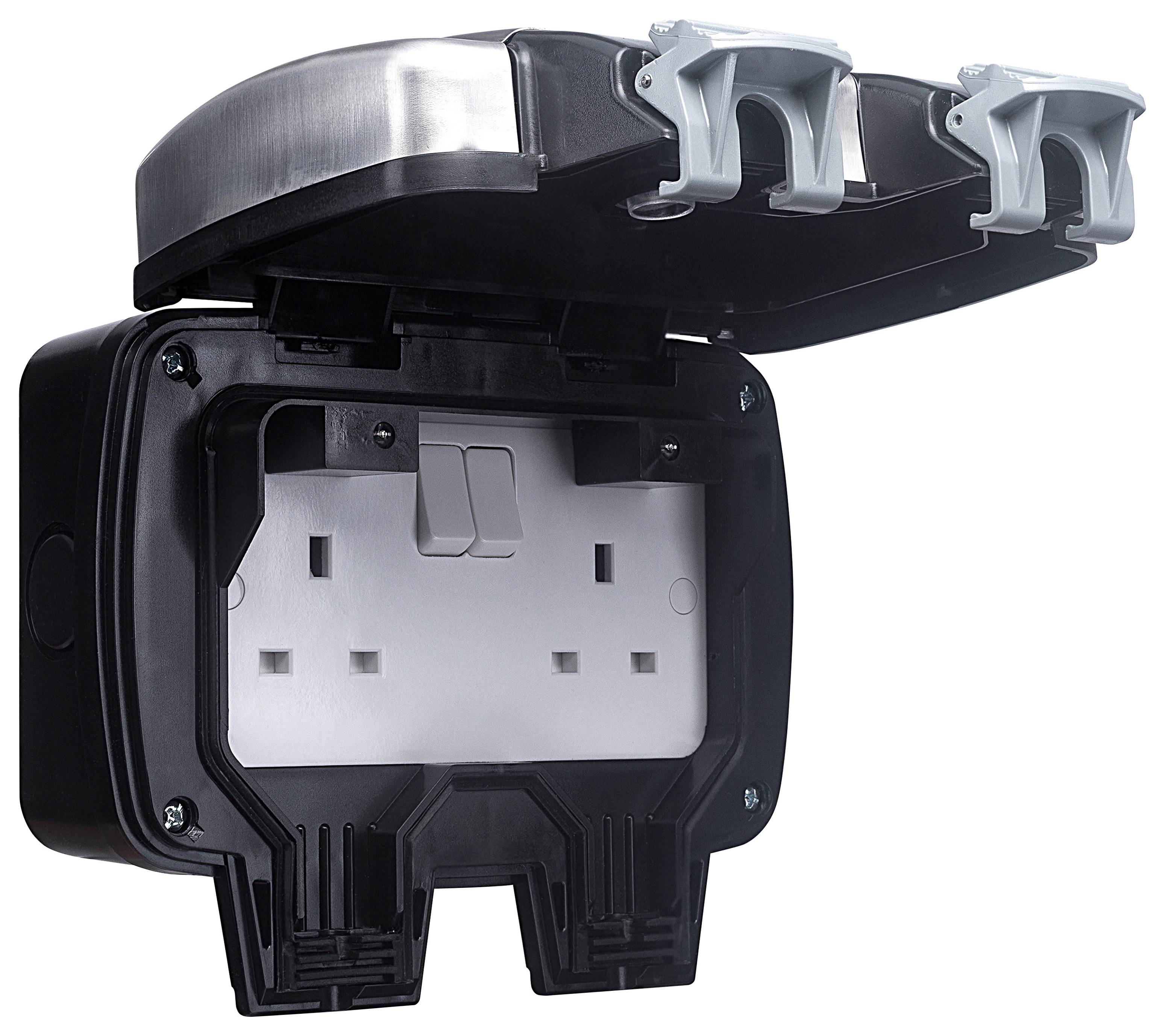 Image of BG Decorative Weatherproof IP66 Double Switched Power Socket - 13A