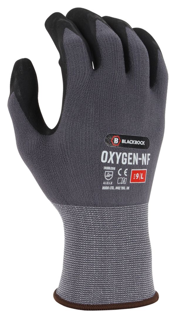 Image of Blackrock Engineer's Grey Gripper Gloves - Size L/9