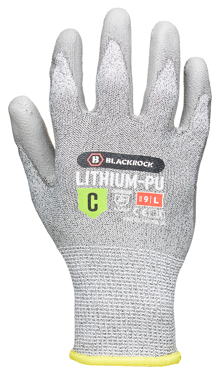Blackrock PU Coated Cut Resistant Grey Gloves - Size L/9