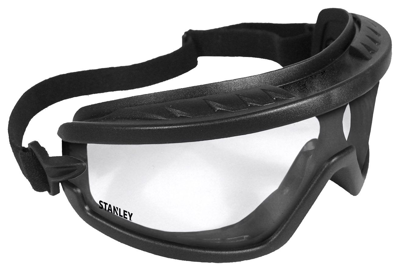 Image of Stanley SY240-1D Clear Black Frame Safety Goggles