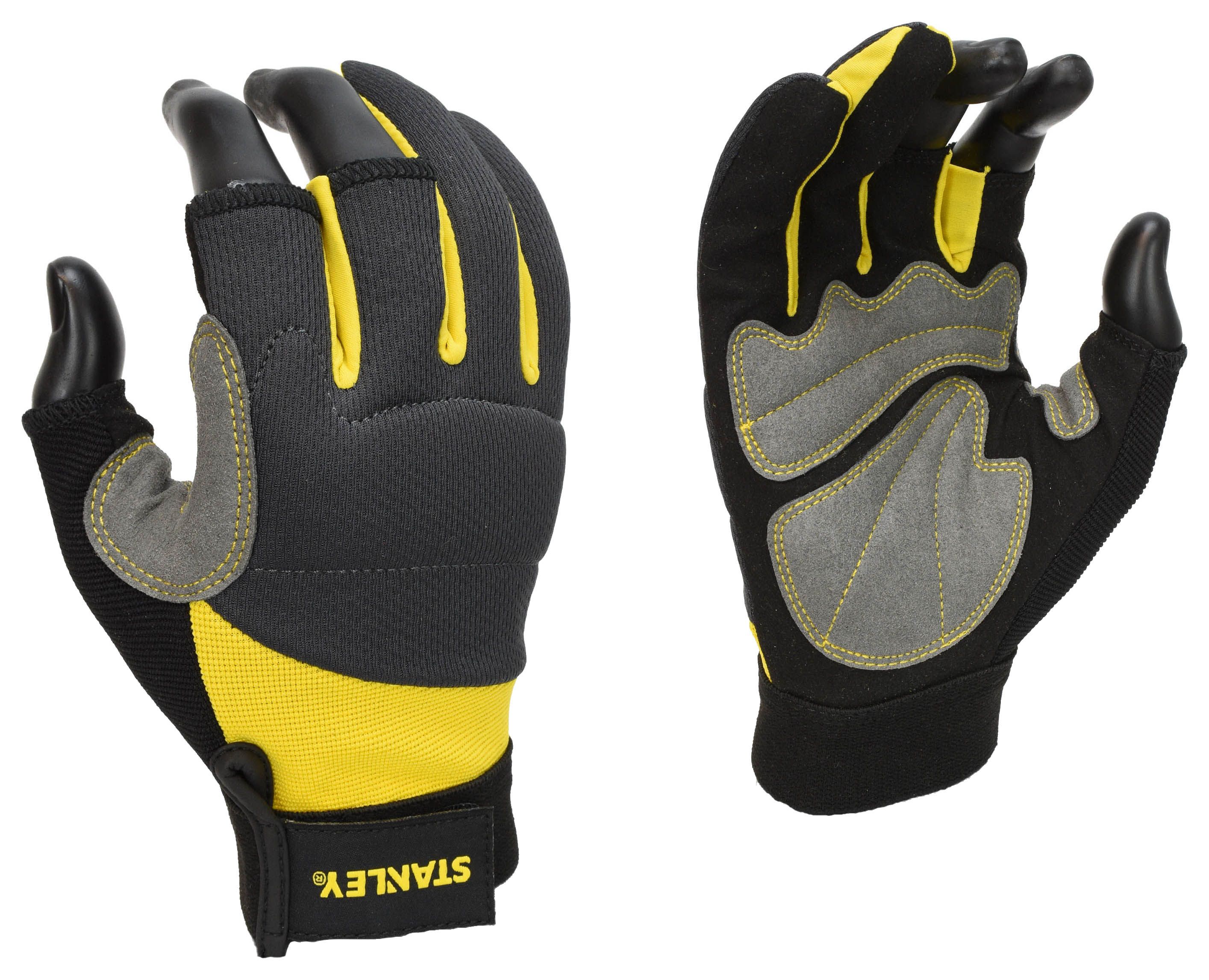 Stanley SY650L 3 Finger Framer Performance Yellow & Black Glove - L