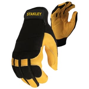 Stanley SY750L Leather Performance & Driving Grey & Yellow Glove - Size L