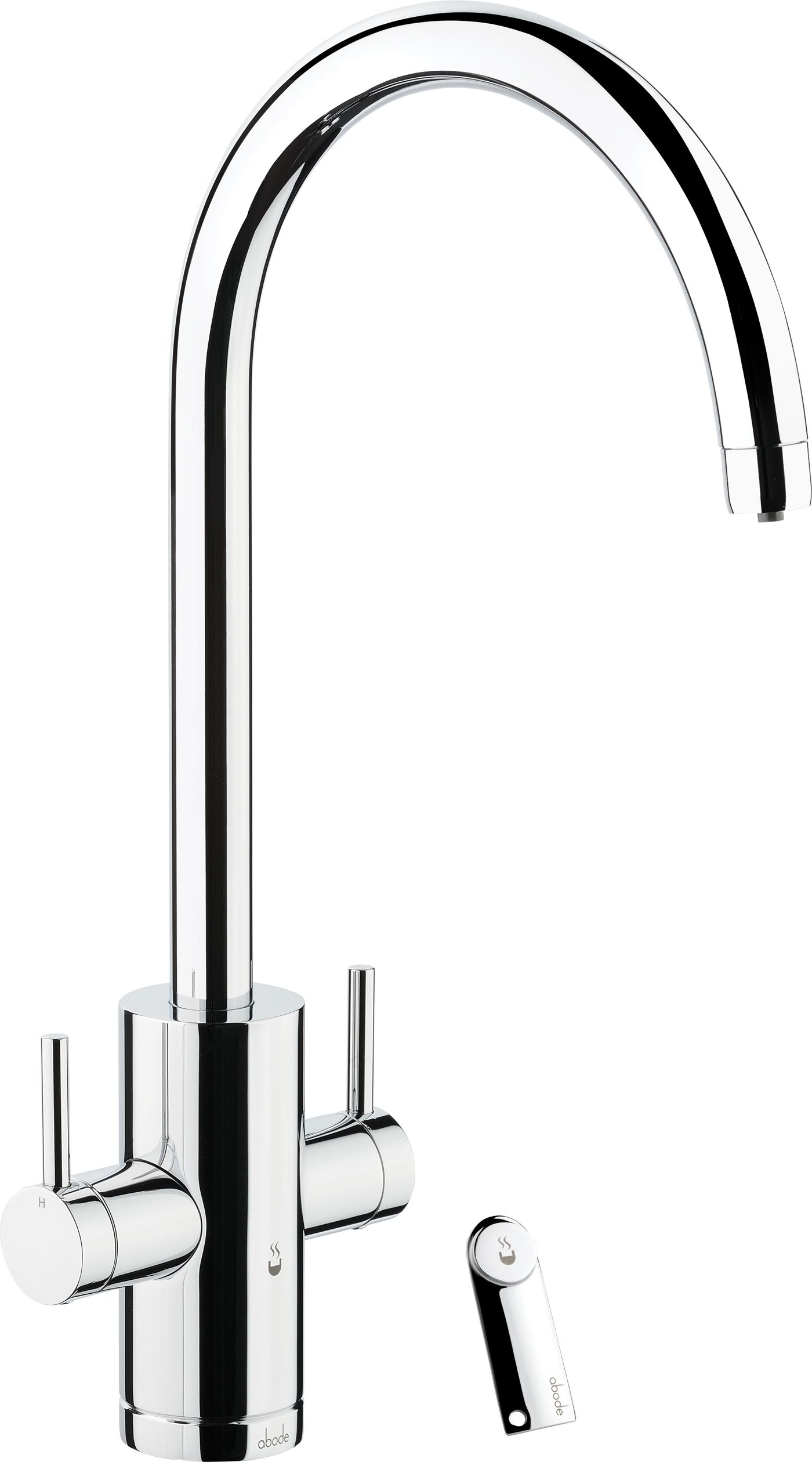 Image of Abode Profile Monobloc 4 In 1 Hot Water Kitchen Tap with Boiler - Chrome