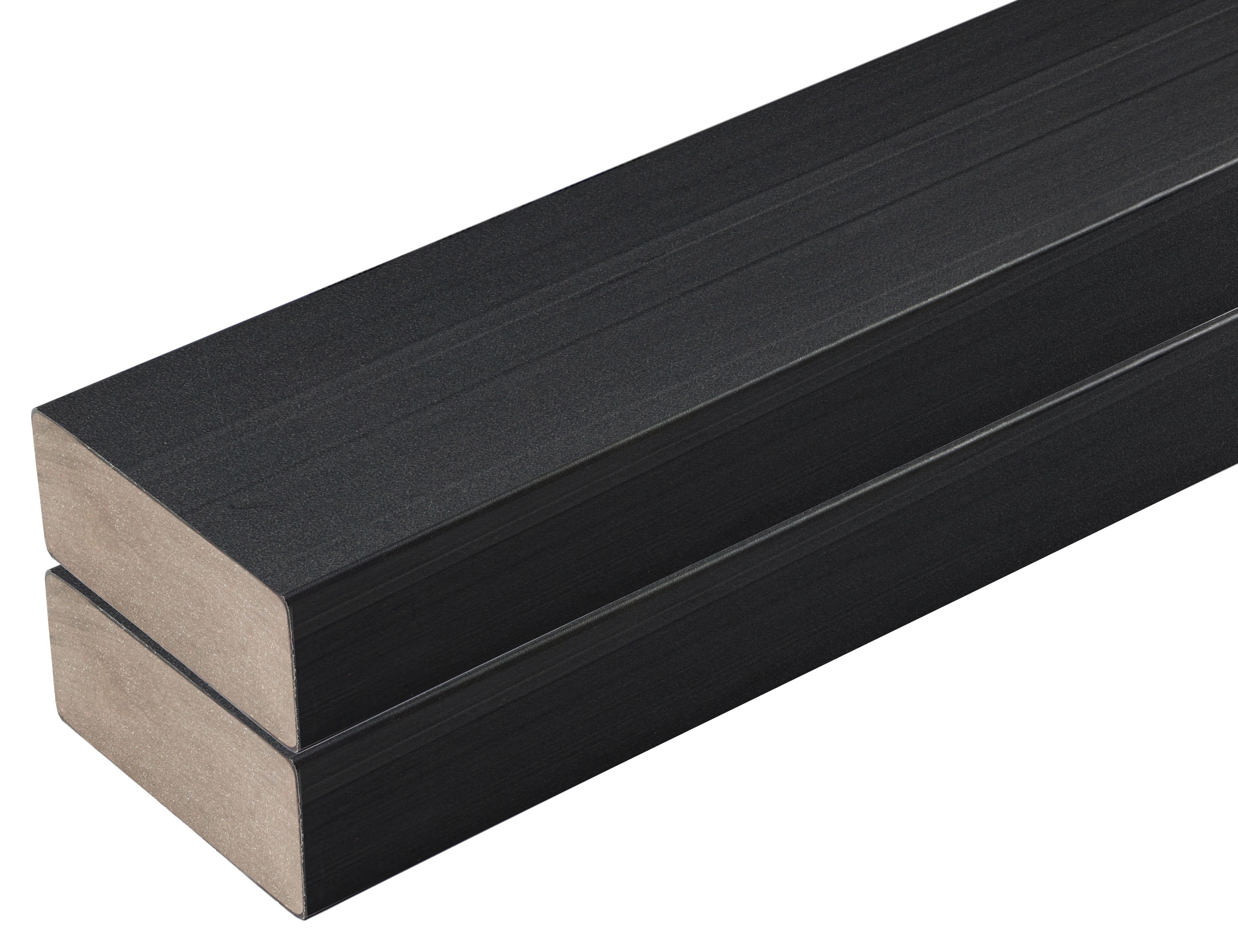 Eva-Last Infinity Rapid Rail Black Balustrading Top / Bottom Rails  - 89 x 38 x 1600mm
