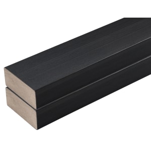 Eva-Last Infinity Rapid Rail Black Balustrading Top / Bottom Rails - 89 x 38 x 1600mm