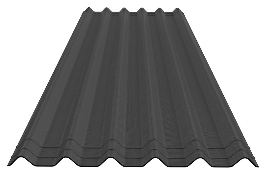 Image of Onduline Anthracite Grey Duro SX 35 Bitumen Corrugated Sheet - 2000 x 820 x 3.5mm