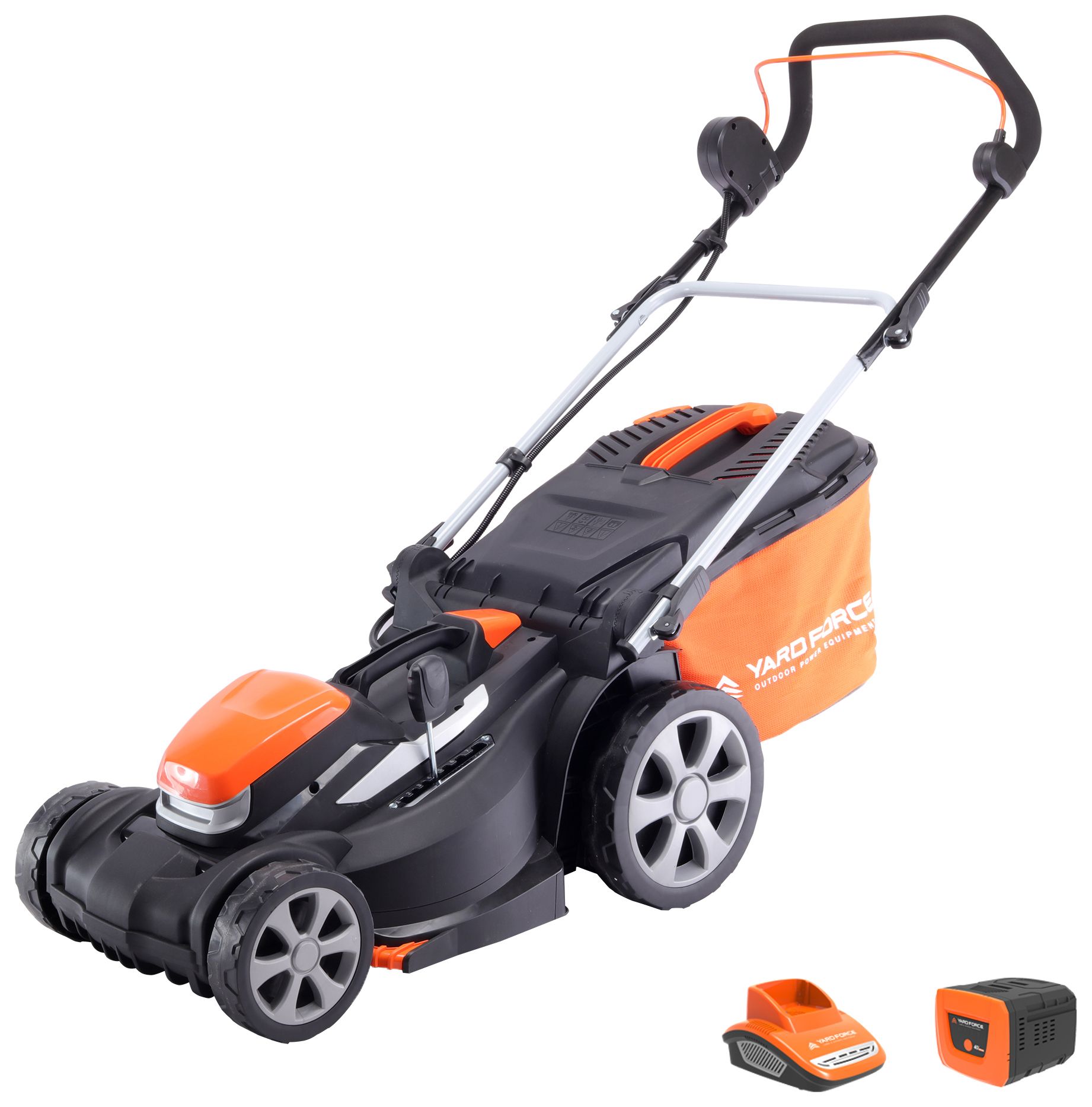 Yard Force Cordless Lawn Mower with Battery & Quick Charger - 34cm