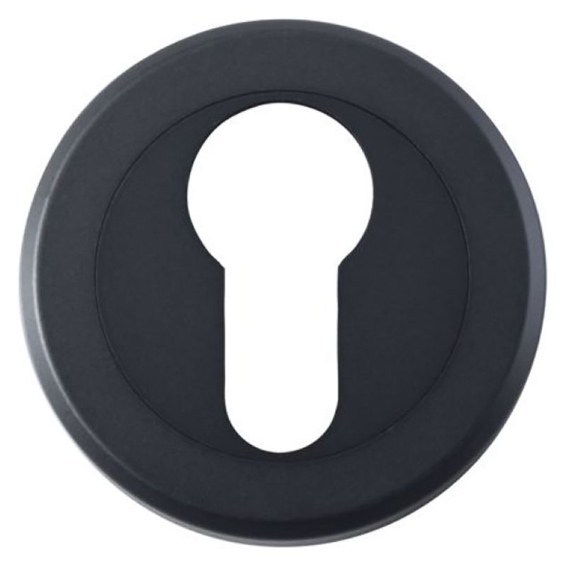 Image of Serozzetta Euro Profile Escutcheon - Matt Black