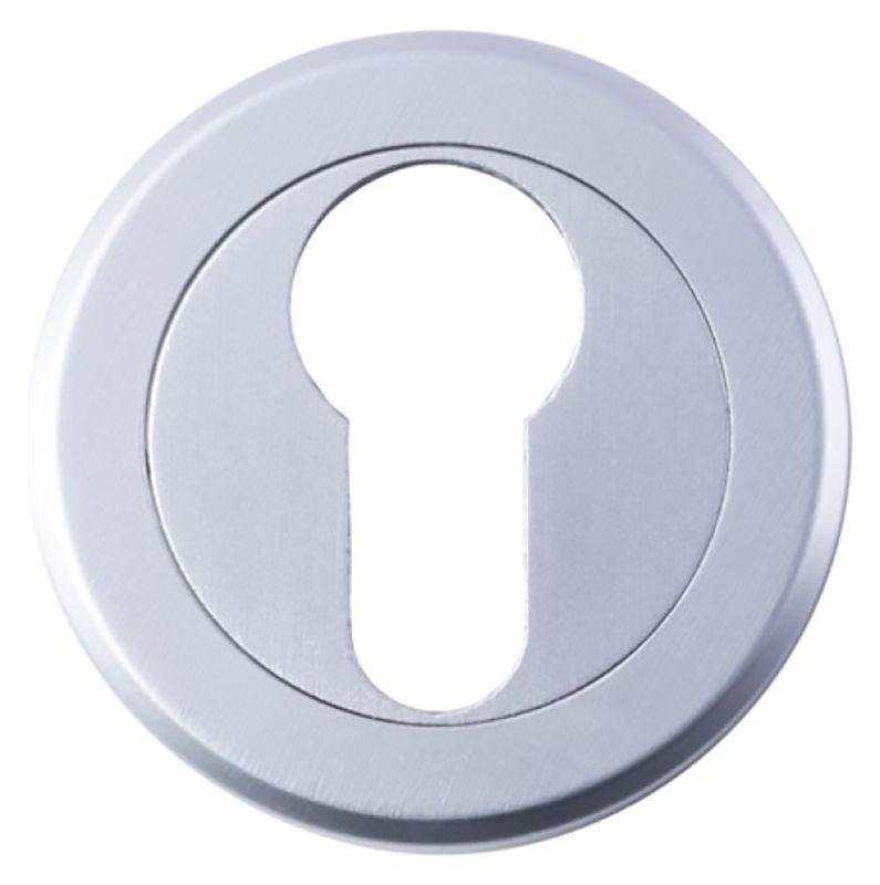 Image of Serozzetta Euro Profile Escutcheon - Satin Chrome