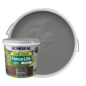 Ronseal One Coat Fence Life Matt Shed & Fence Treatment - Charcoal Grey - 5L