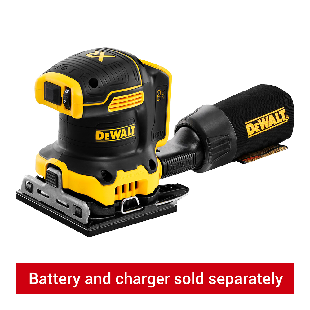 Image of DEWALT DCW200N-XJ 18V XR Brushless 1/4 Sheet Palm Sander - Bare