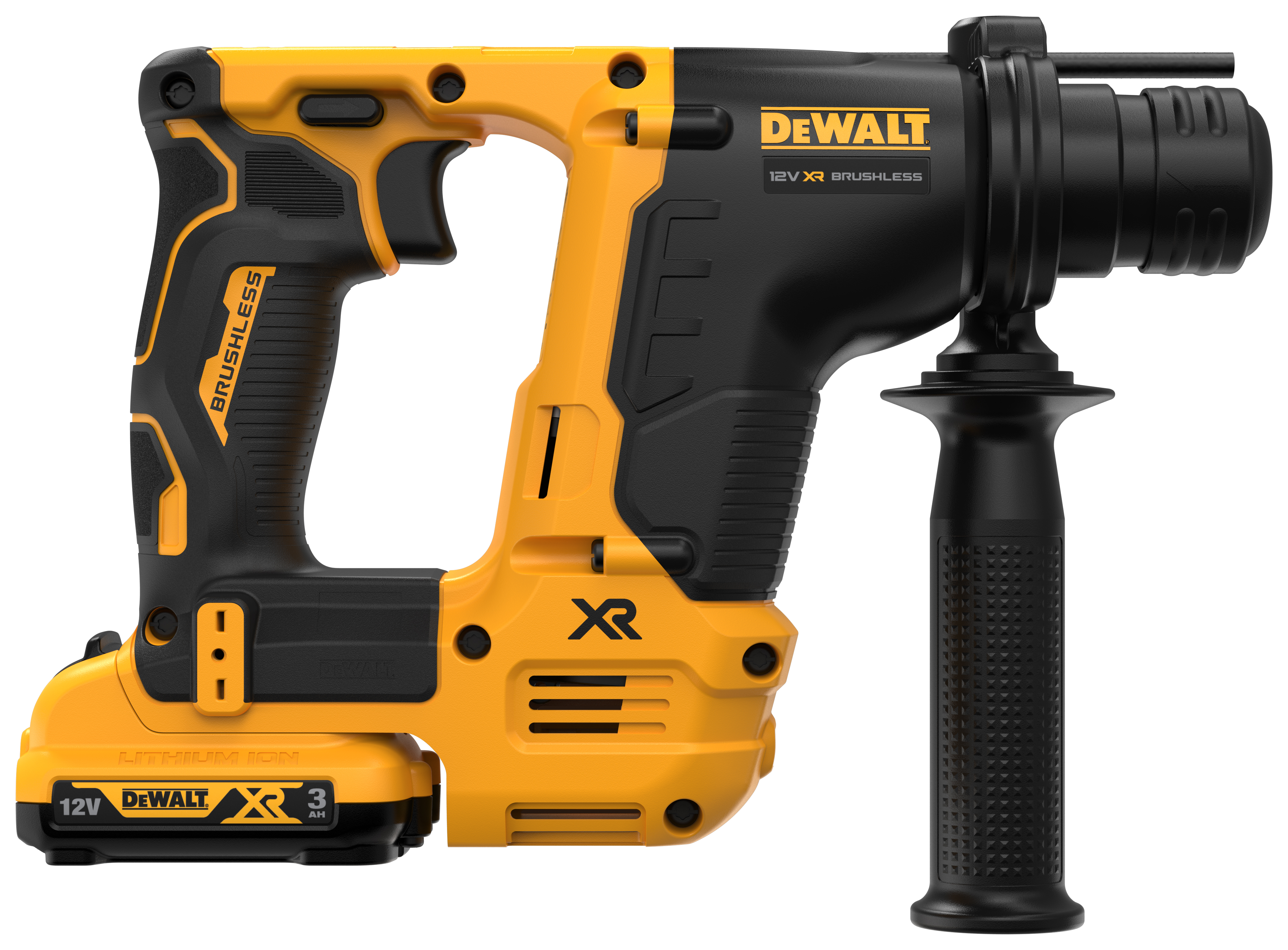 Image of DEWALT DCH072L2-GB 12V XR Brushless 2 x 3.0Ah 14mm Cordless SDS+ Hammer Drill