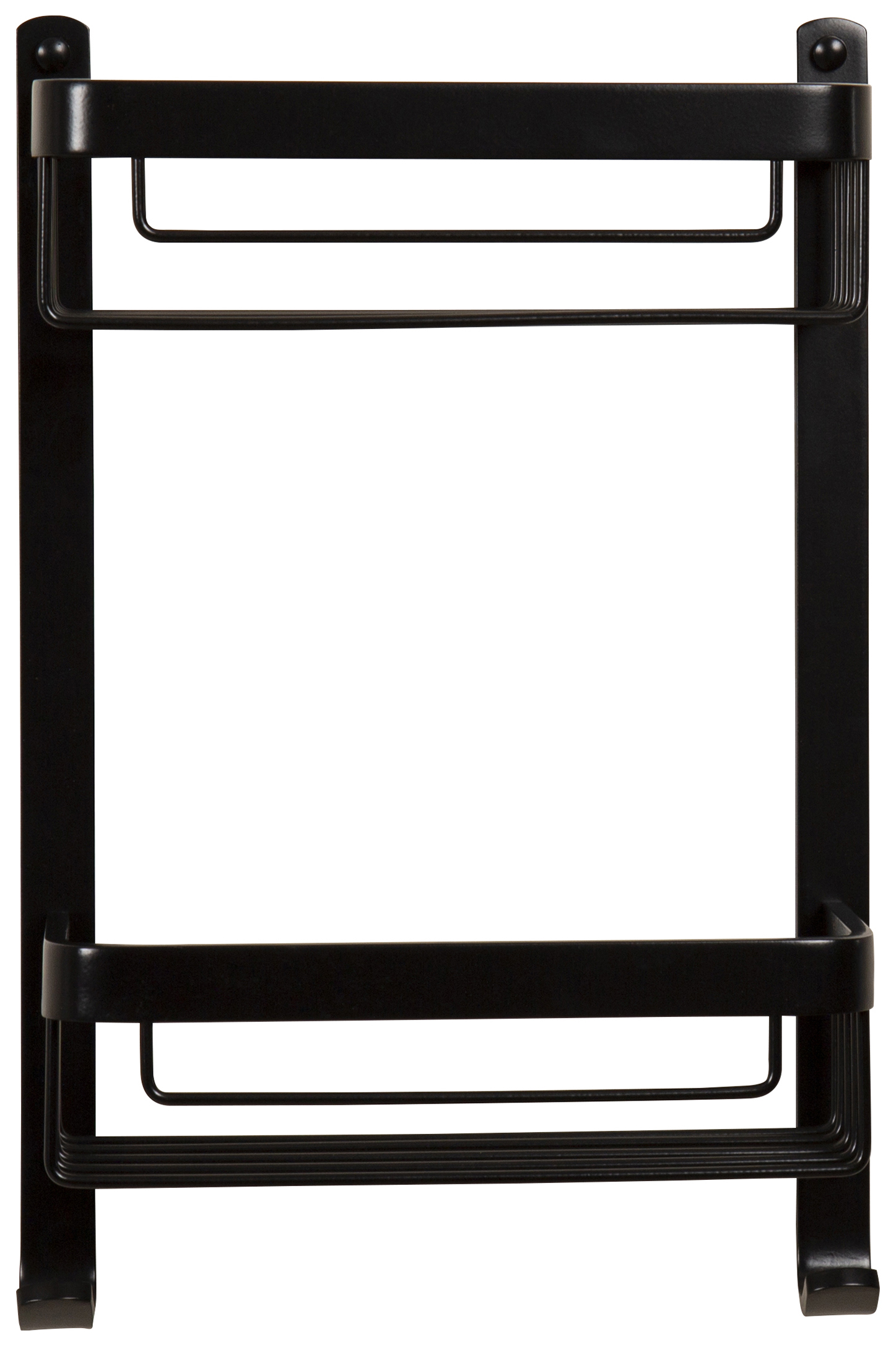 Image of Croydex Large 2 Tier Bathroom Storage Basket - Black