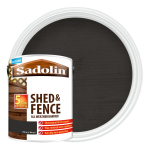 Sadolin Shed & Fence All Weather Barrier - Ebony Wood 5L