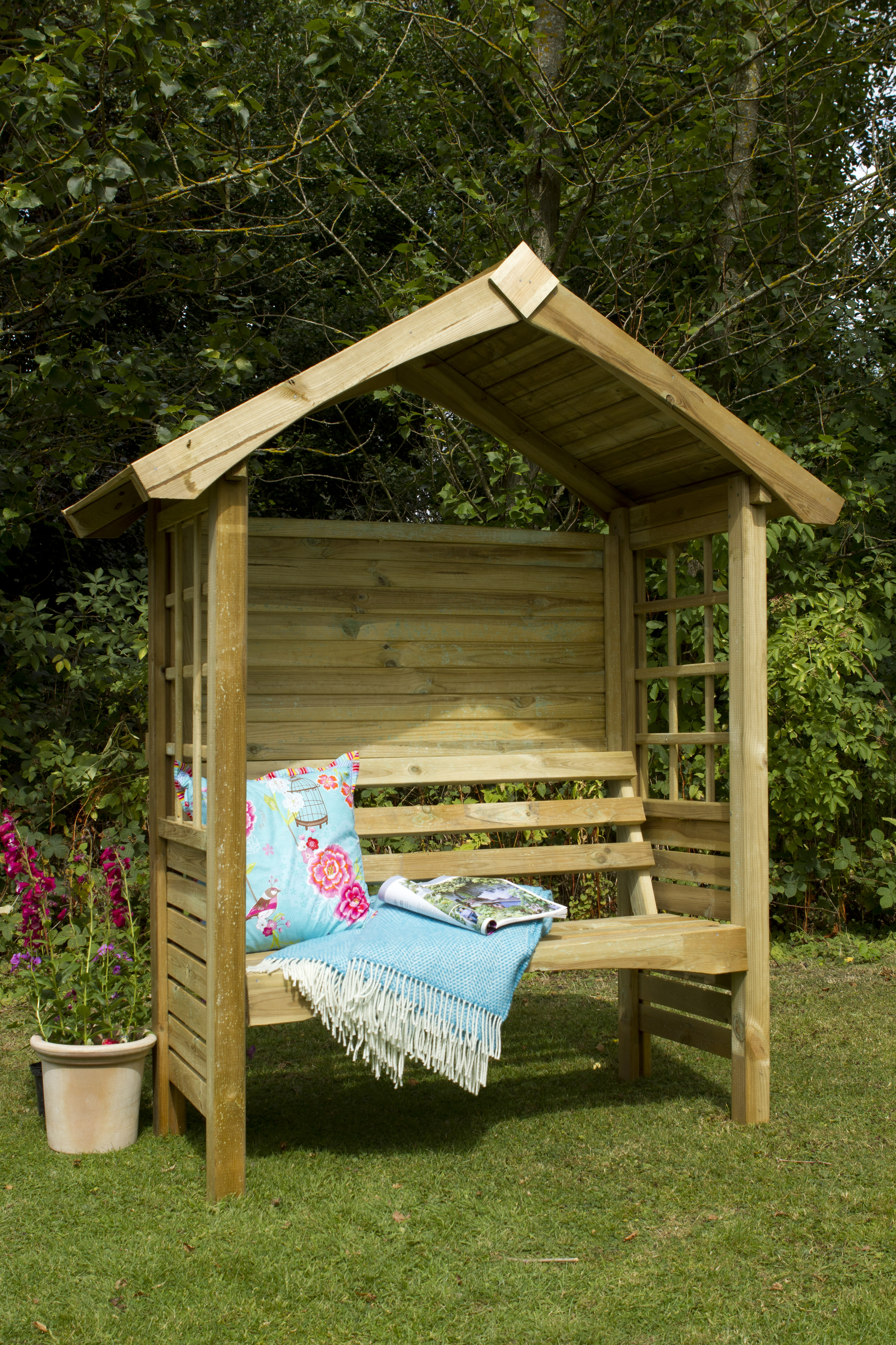 Image of Forest Garden Cadiz Garden Arbour - 1500 x 650mm