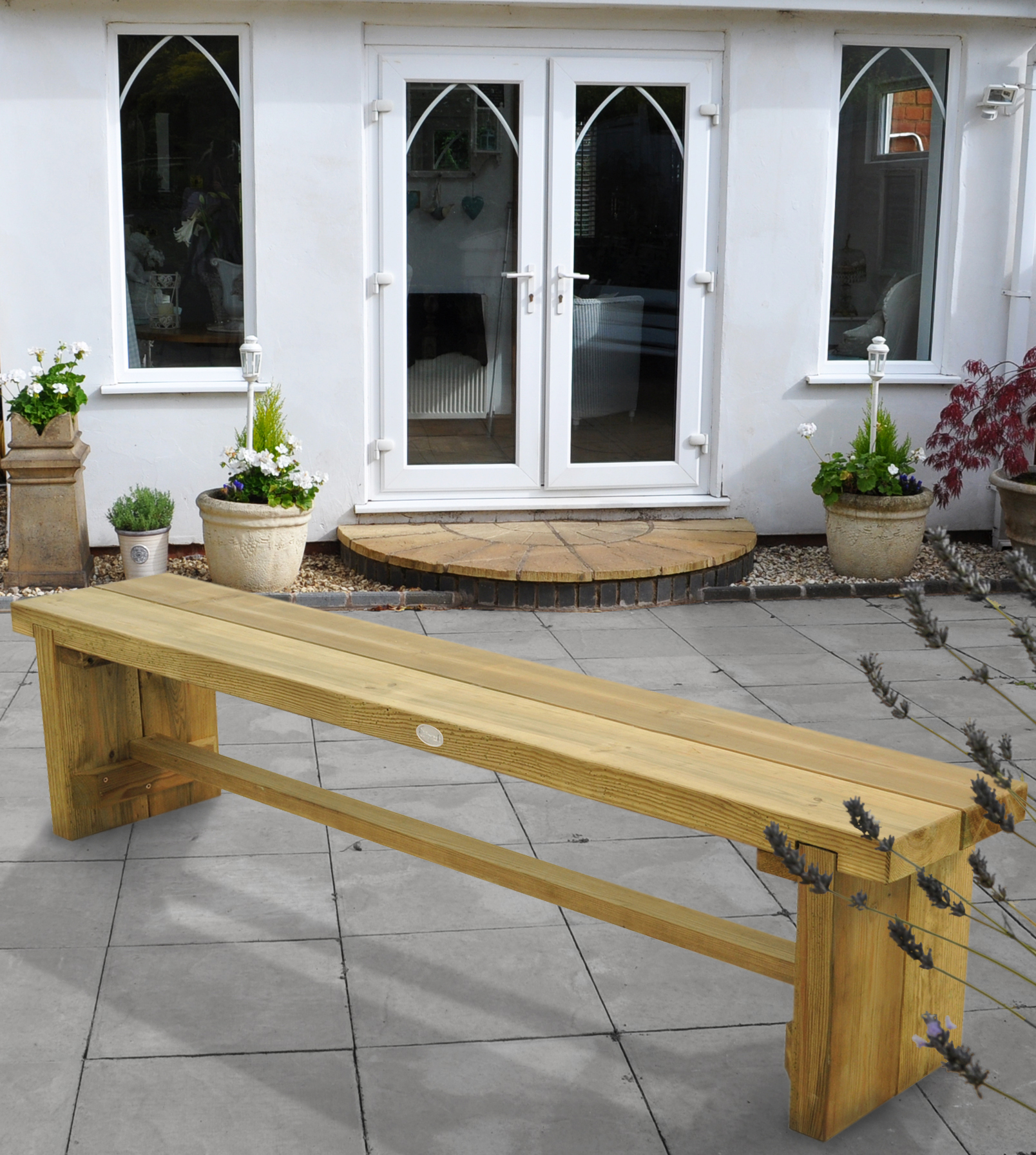 Forest Garden Double Sleeper Bench - 1.8m