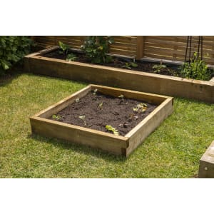 Forest Garden Caledonian Square Raised Bed - 140 x 900 x 900mm