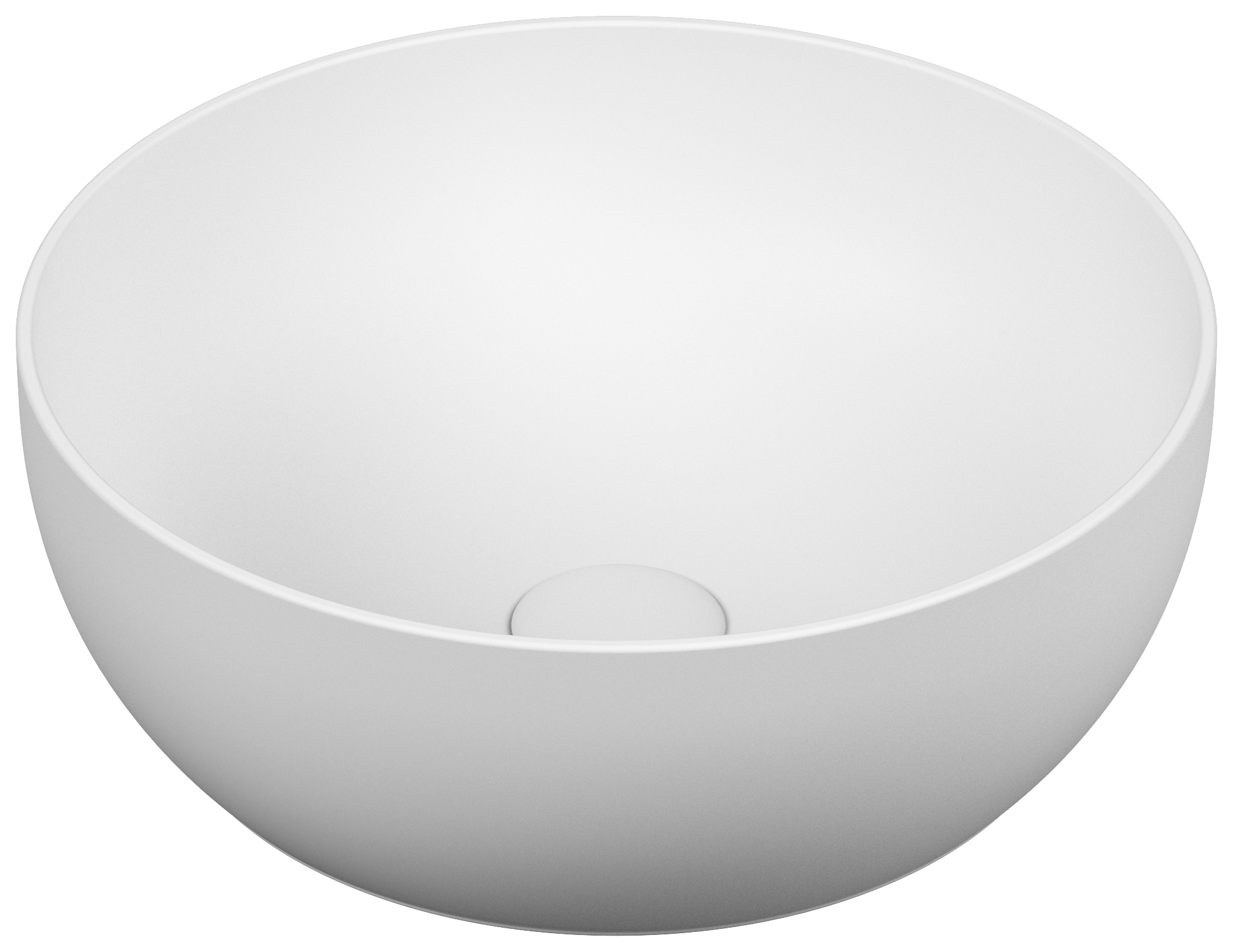 Image of VitrA Outline Round Matt White Countertop Basin - 400mm