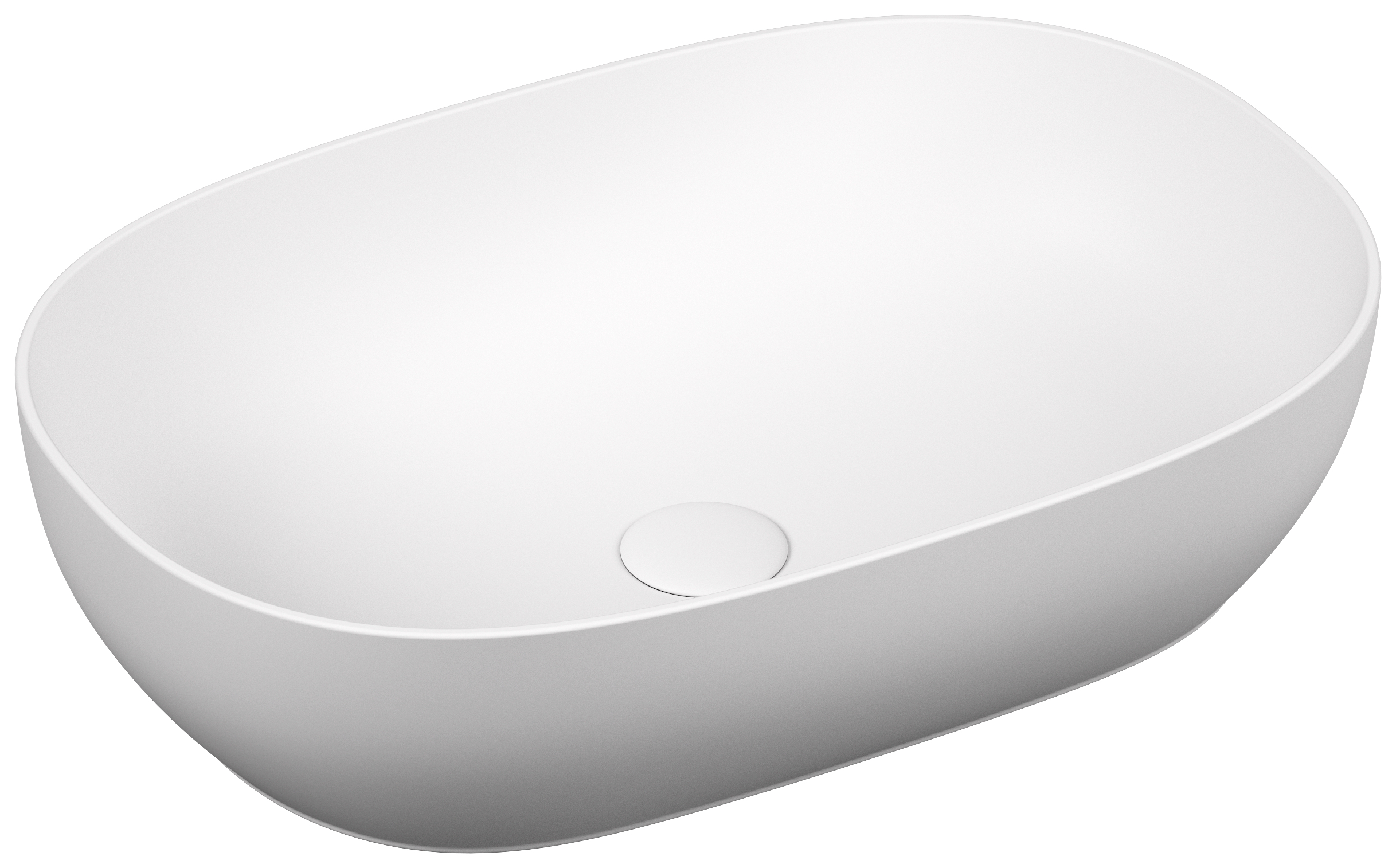 Image of VitrA Outline Oval Matt White Countertop Basin - 590mm