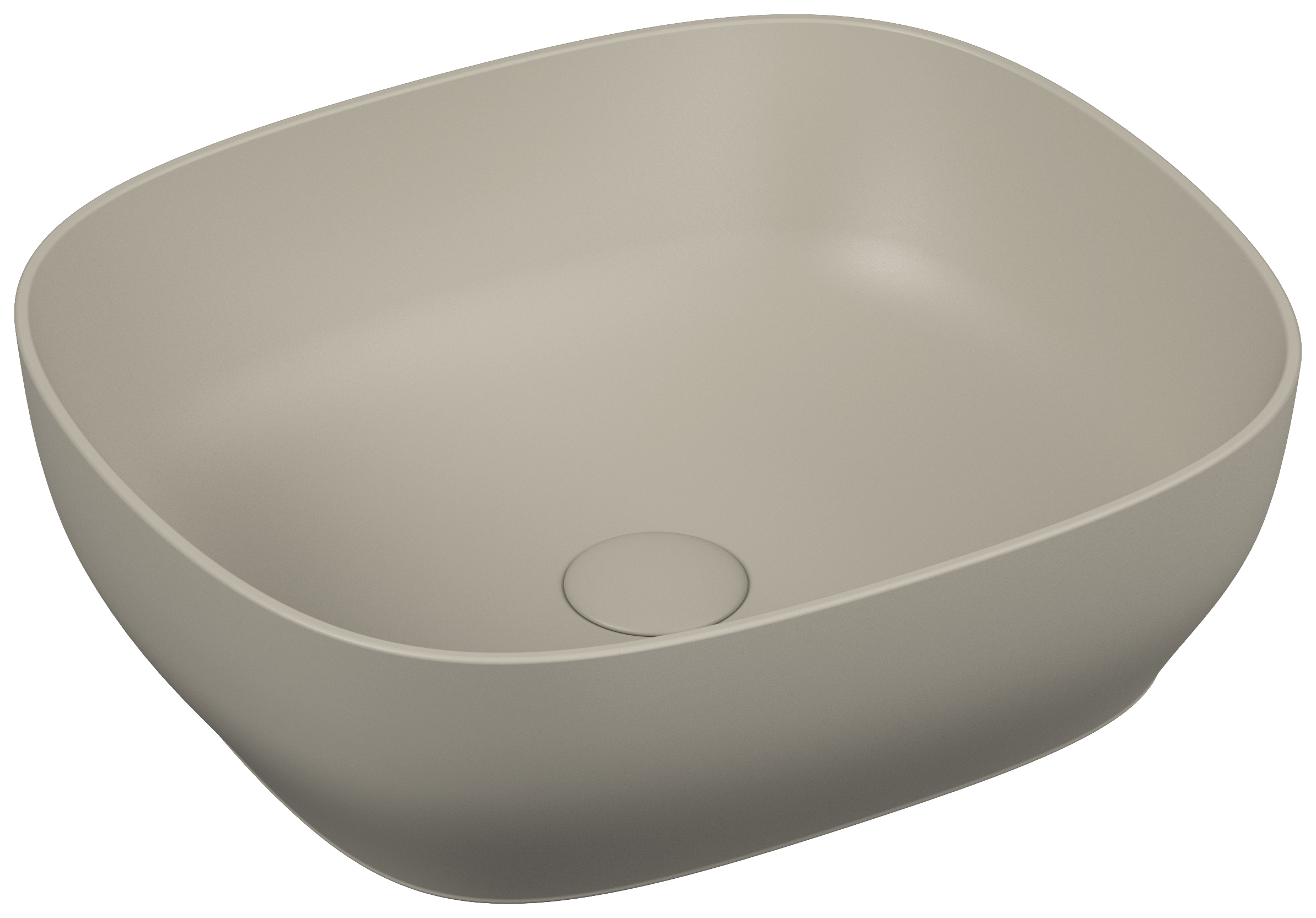 VitrA Outline Square Matt Taupe Countertop Basin - 475mm