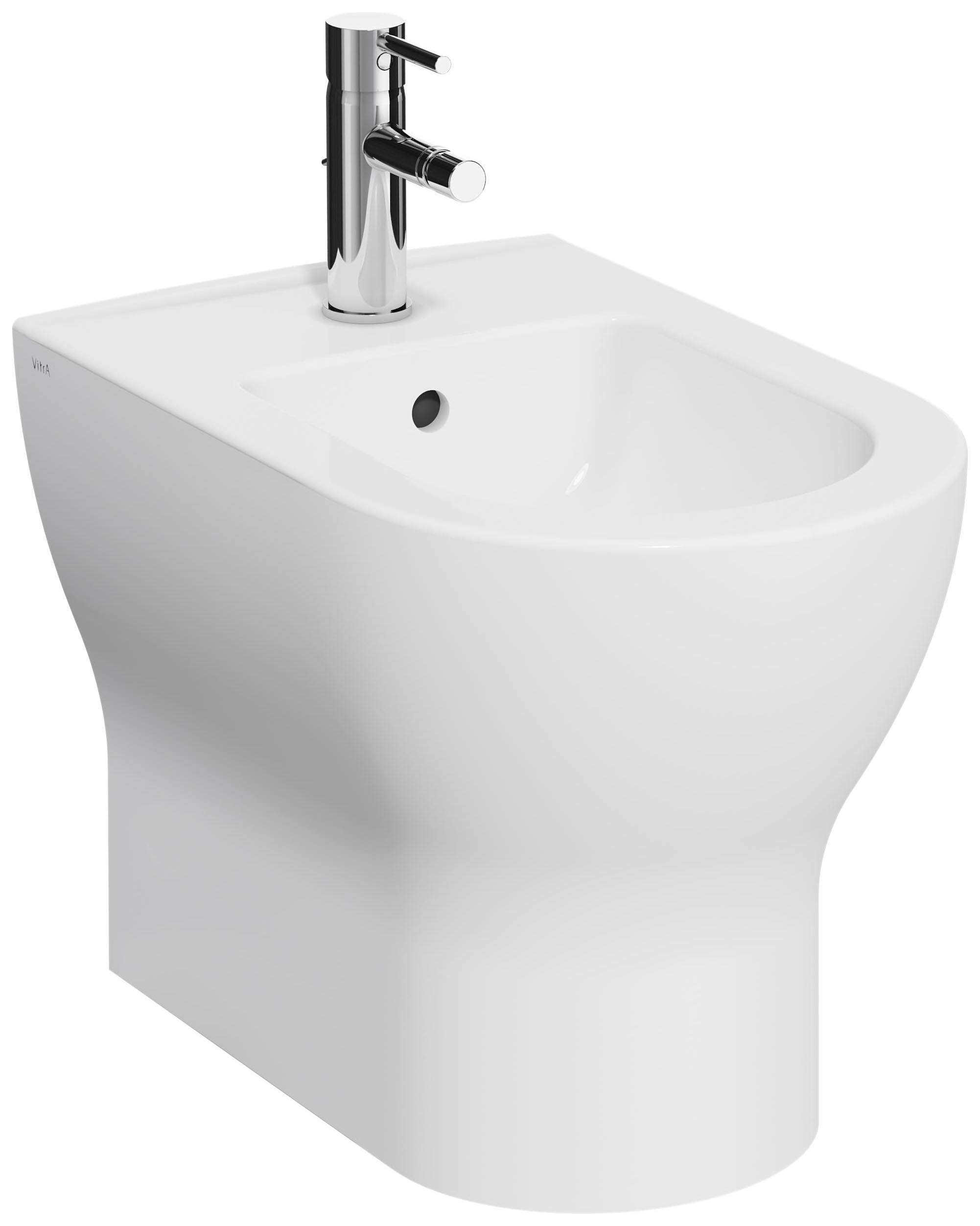 Image of Kerala Round Back To Wall Floorstanding Bidet - 400 x 355mm