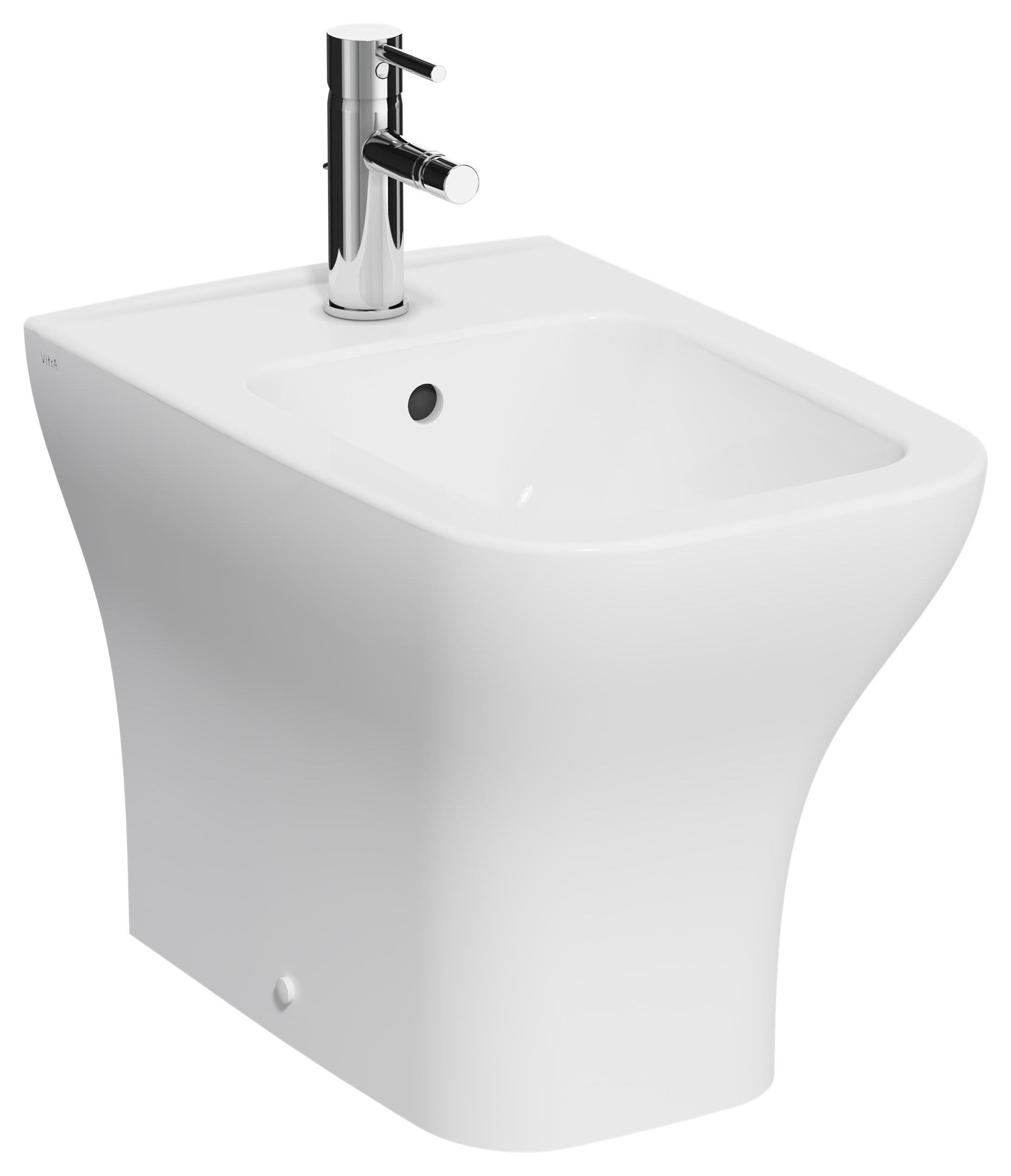 Image of Kerala Square Back To Wall Floorstanding Bidet - 400 x 365mm