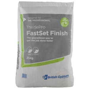 British Gypsum ThistlePro FastSet Finish Plaster - 25kg