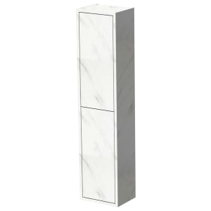 Wickes Tallinn White Marble Push To Open Tower Unit - 1300 x 300mm