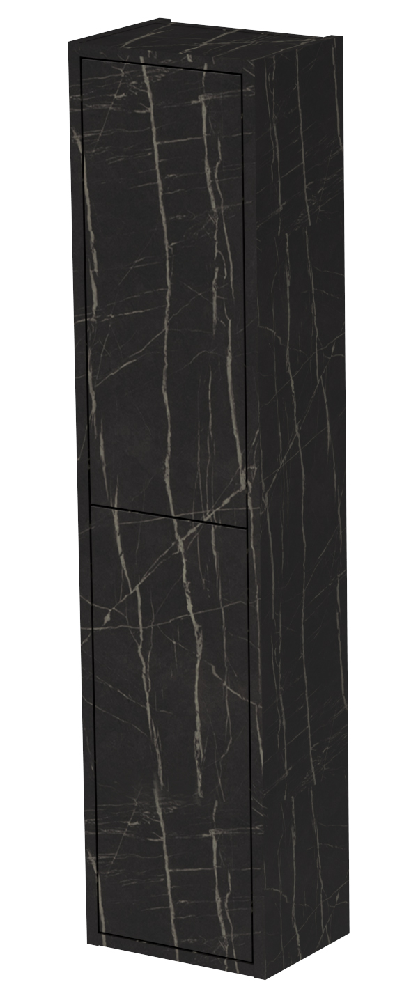 Wickes Tallinn Black Marble Push To Open Tower Unit - 1300 x 300mm