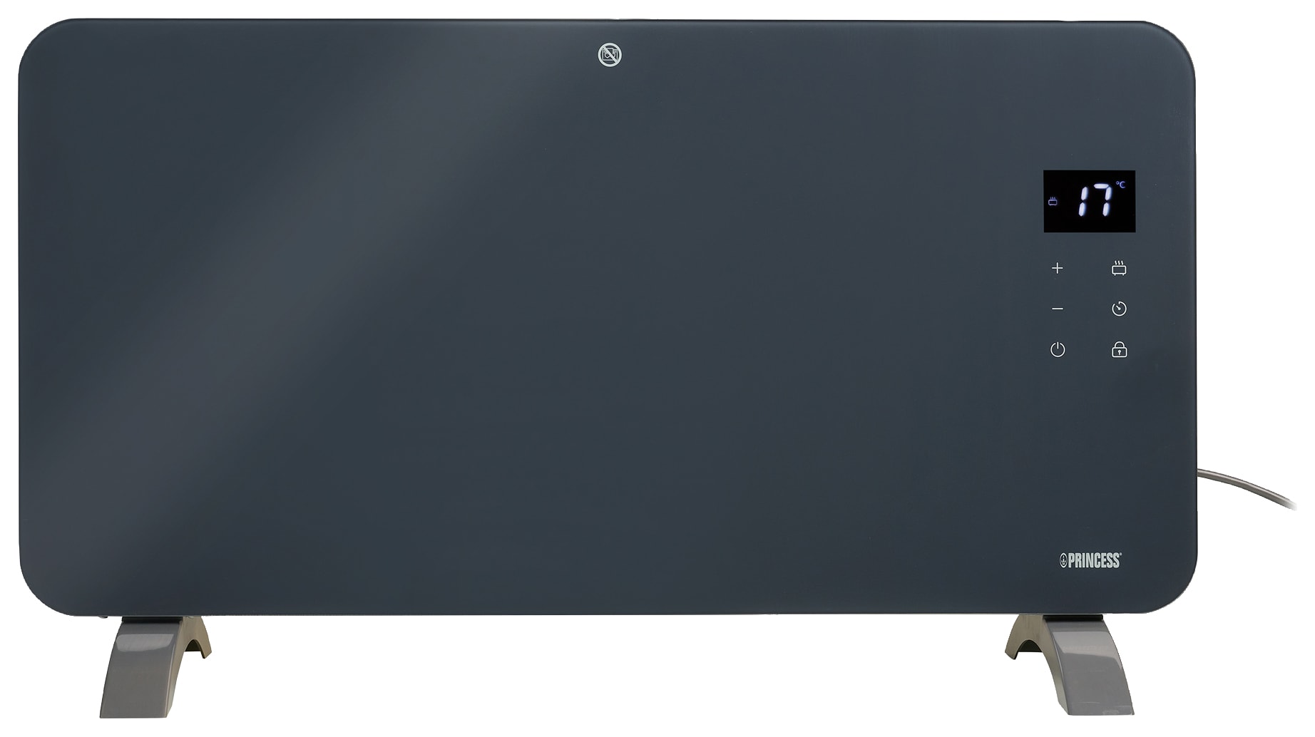 Princess Smart 1500W Glass Panel Heater - Grey