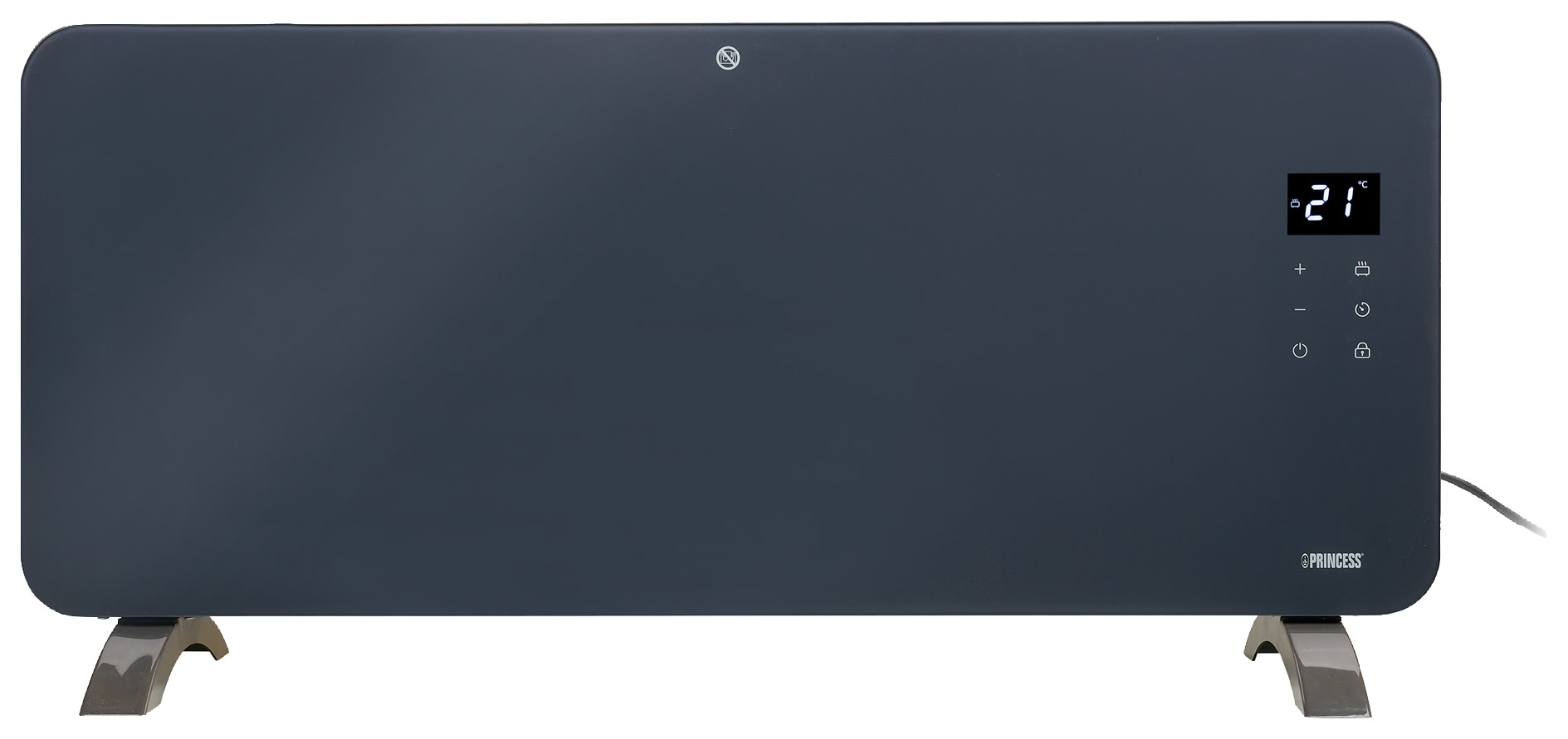 Princess Smart Glass Panel Heater 2000W Grey | Wickes.co.uk