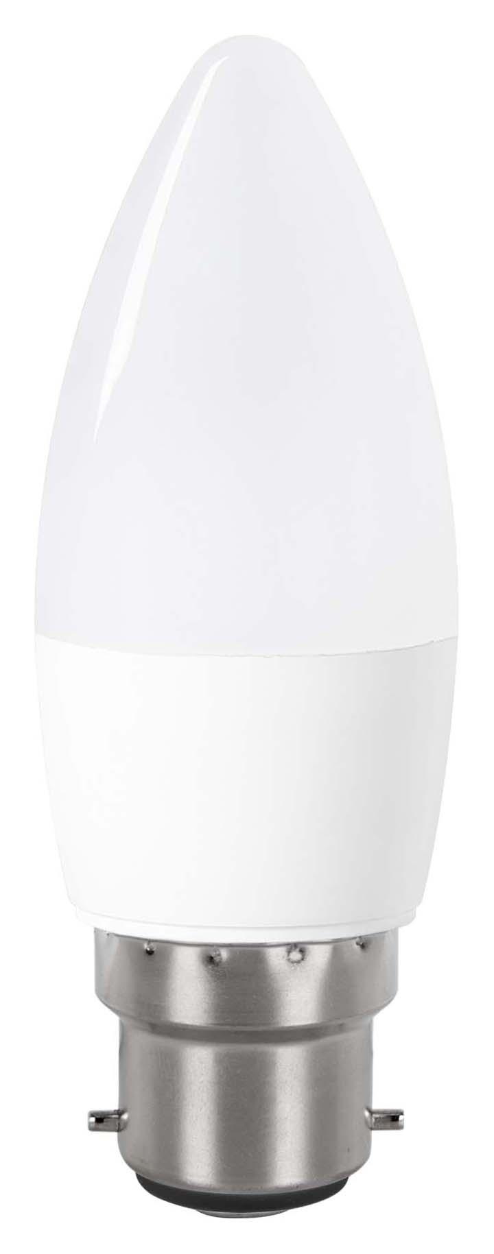 Wickes Dimmable LED B22 Candle 4.9W Warm White Light Bulb