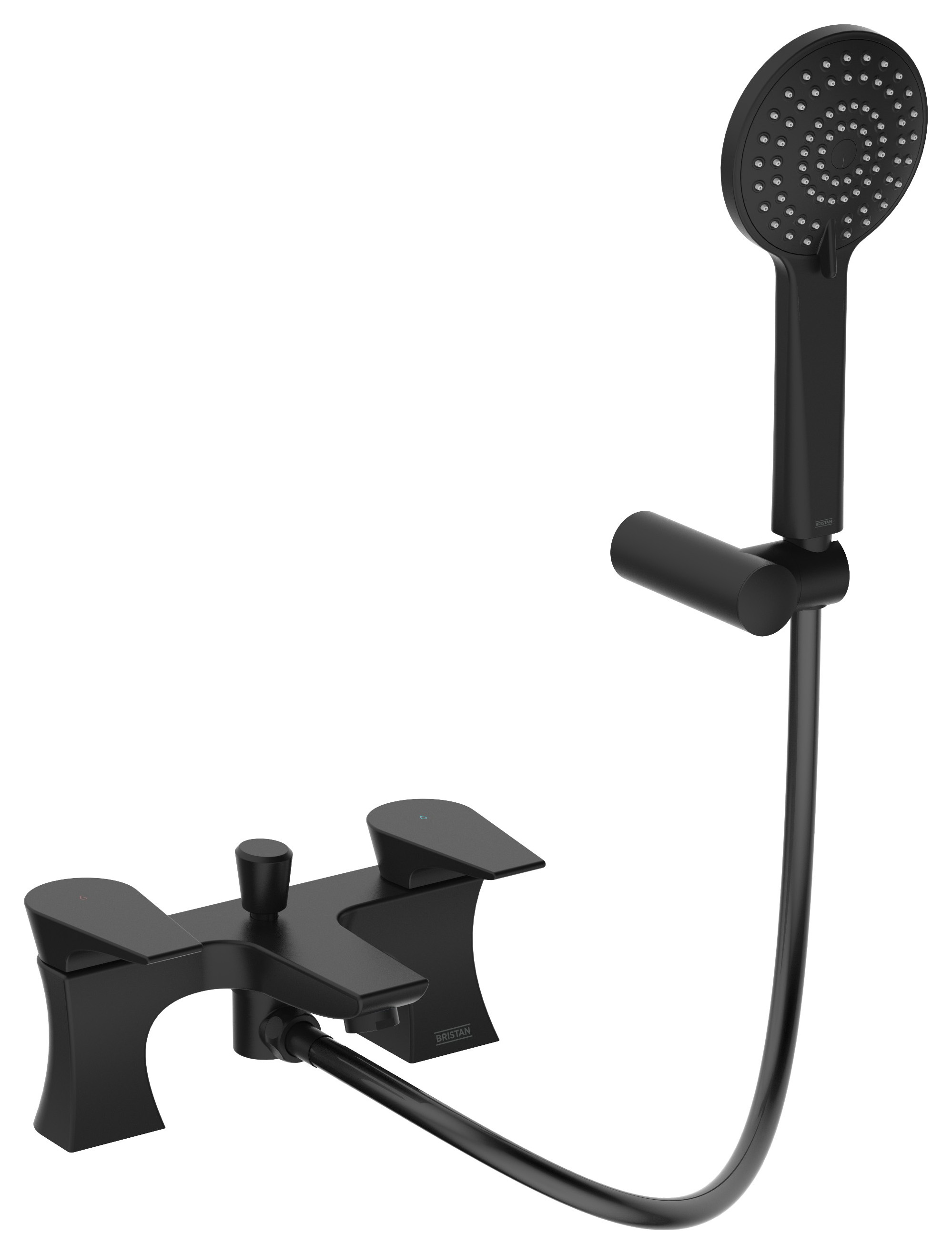 Image of Bristan Hourglass Bath Shower Mixer Tap - Black