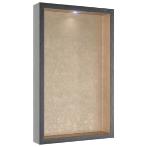 Abacus Pre-finished Metallic Bronze Effect Recessed Bathroom Storage Unit 420 x 350 x 180mm