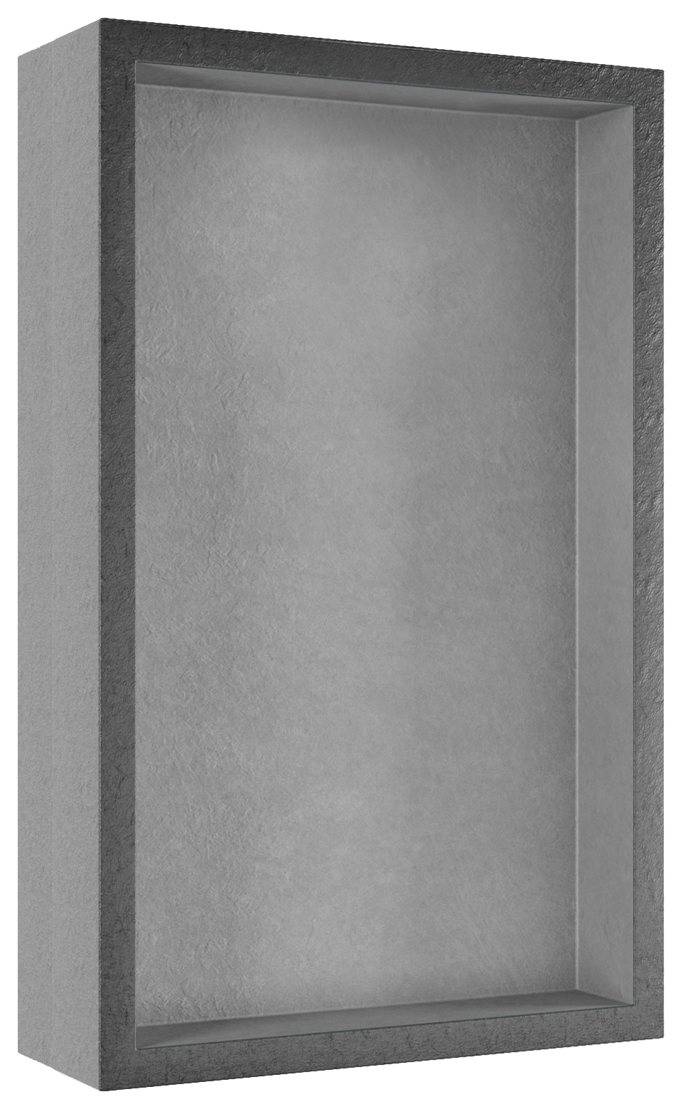 Abacus Pre-finished Metallic Zinc Effect Recessed Bathroom Storage Unit 420 x 350 x 180mm