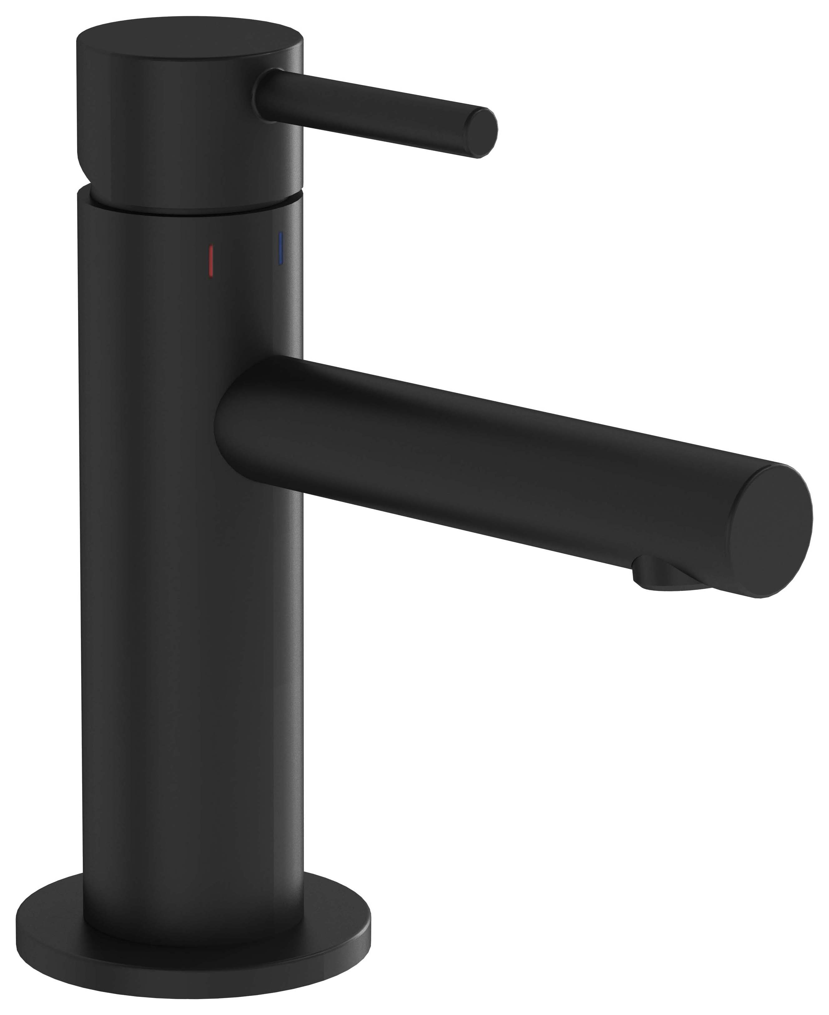 VitrA Origin Short Neck Compact Mono Basin Mixer Tap - Matt Black