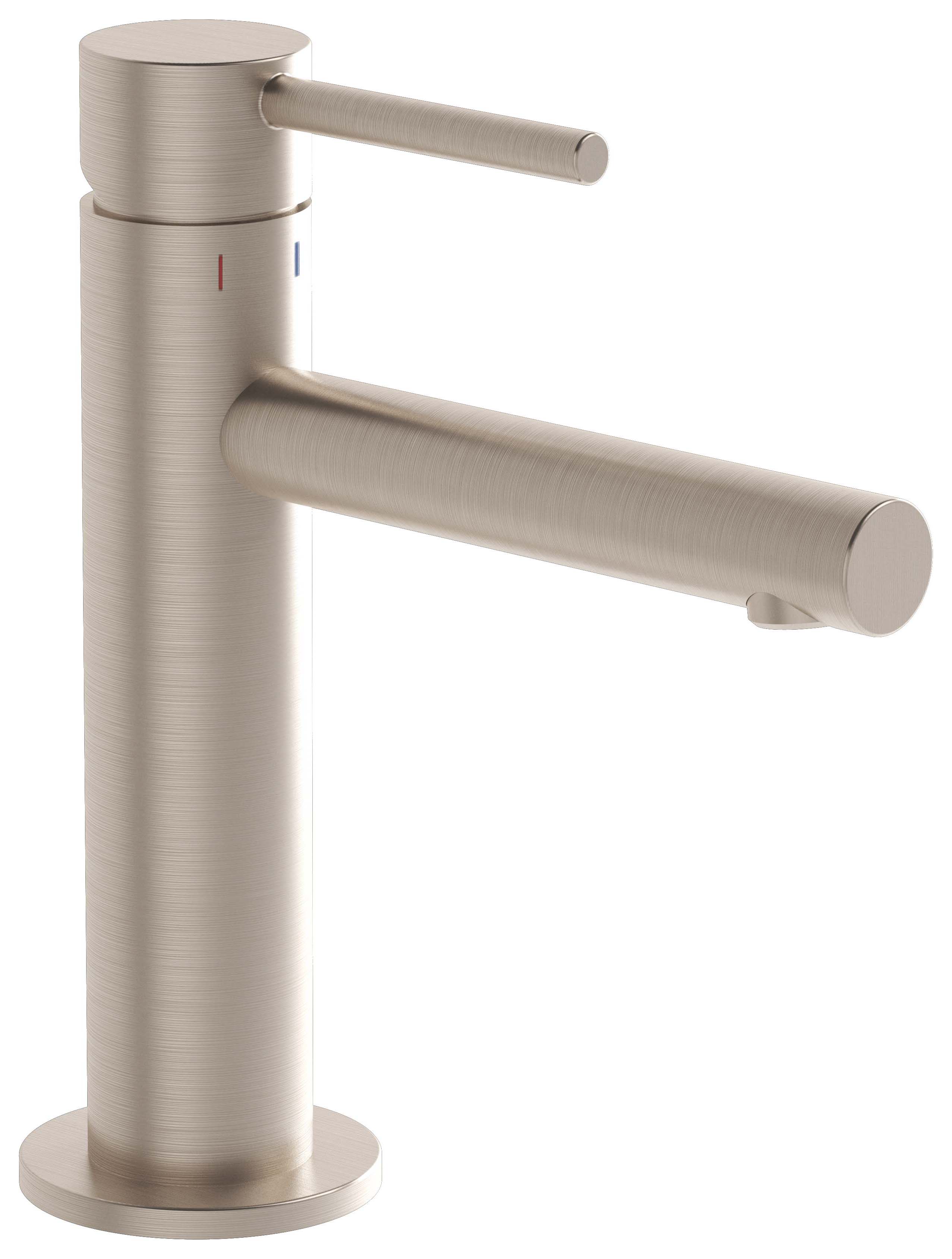 VitrA Origin Mono Basin Mixer Tap - Brushed Nickel