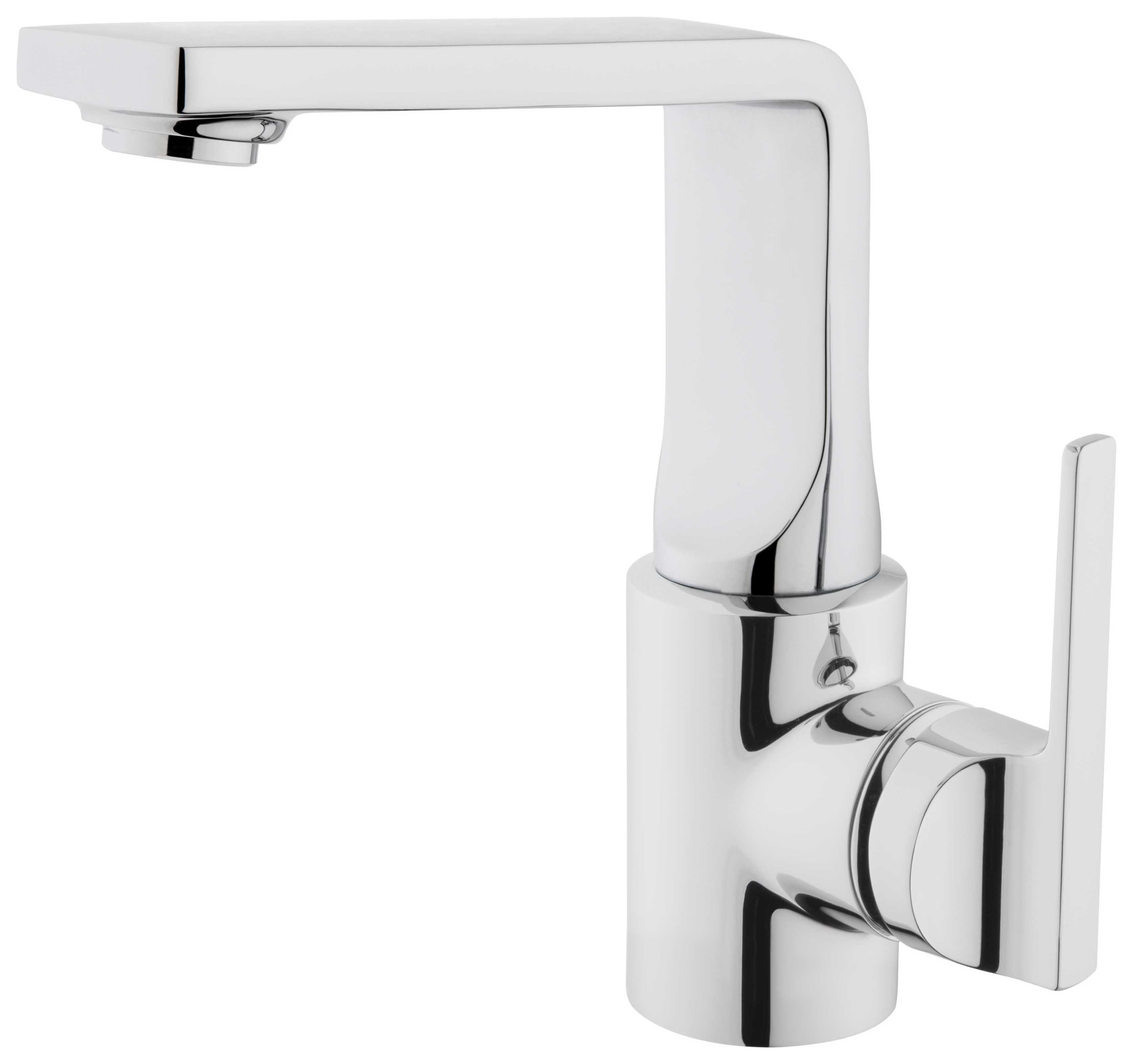 VitrA Suit L Side Handle Mono Basin Mixer Tap - Chrome