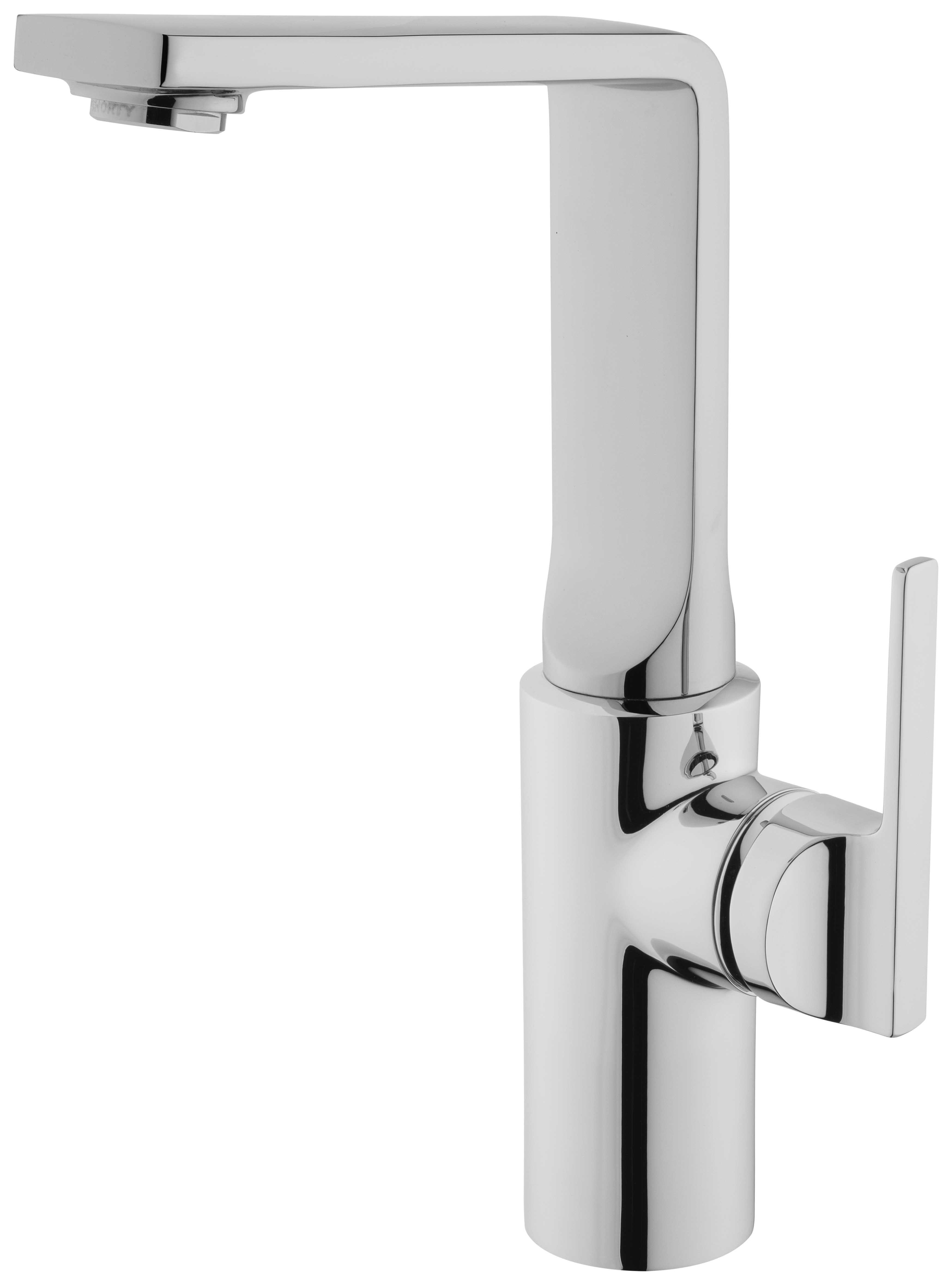 VitrA Suit L Side Handle Tall Mono Basin Mixer Tap Chrome Wickes.co.uk