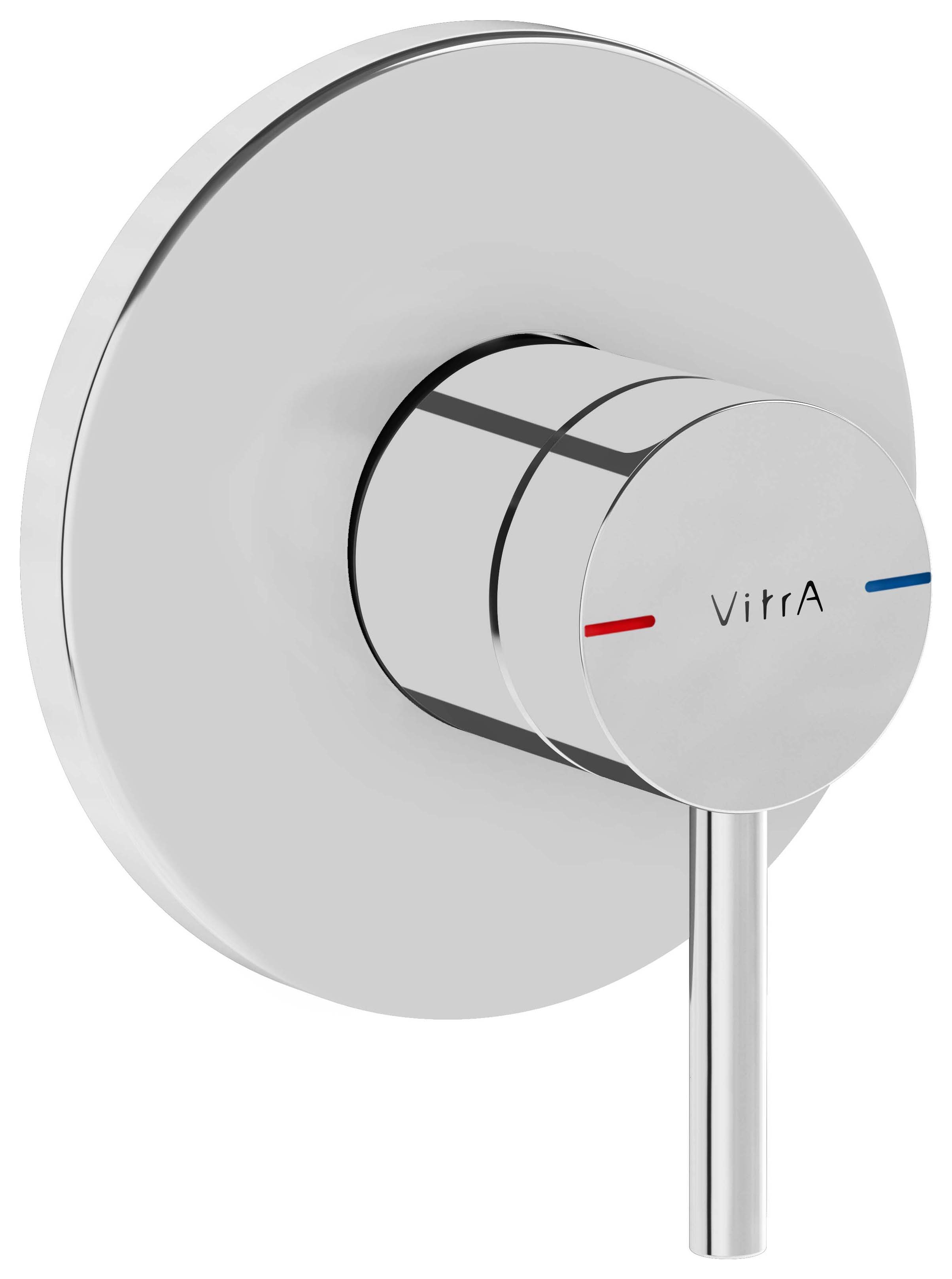 VitrA Origin Round Built-In 1 Way Exposed Shower Mixer Valve - Chrome