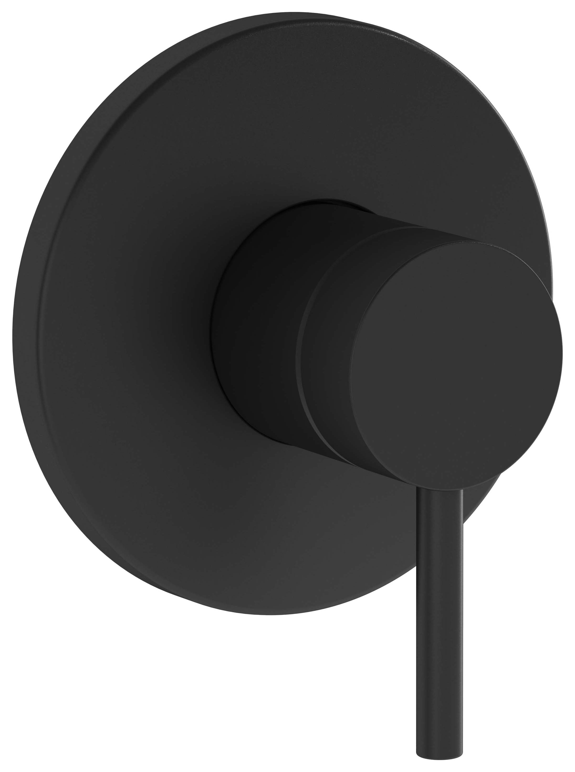 Image of VitrA Origin Round Built-In 1 Way Exposed Shower Mixer Valve - Matt Black